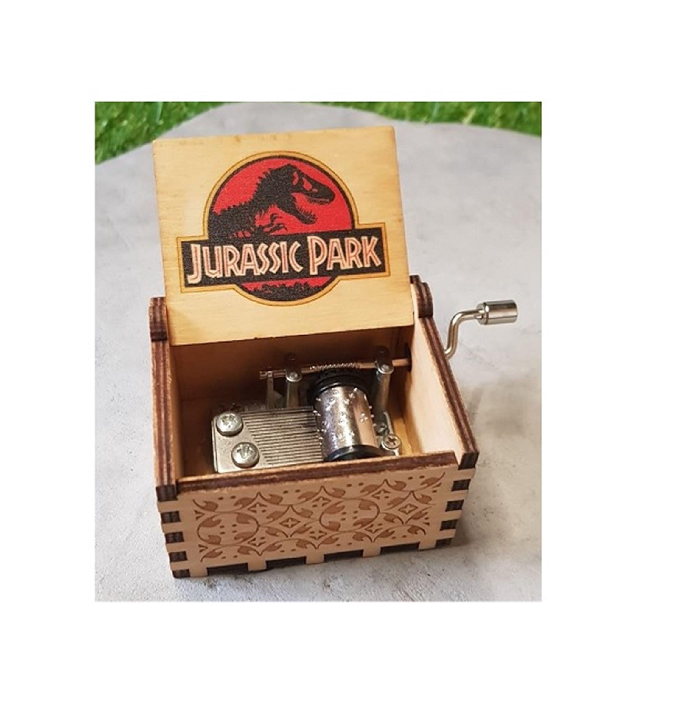 JURASSIC PARK caja musical con manivela-4