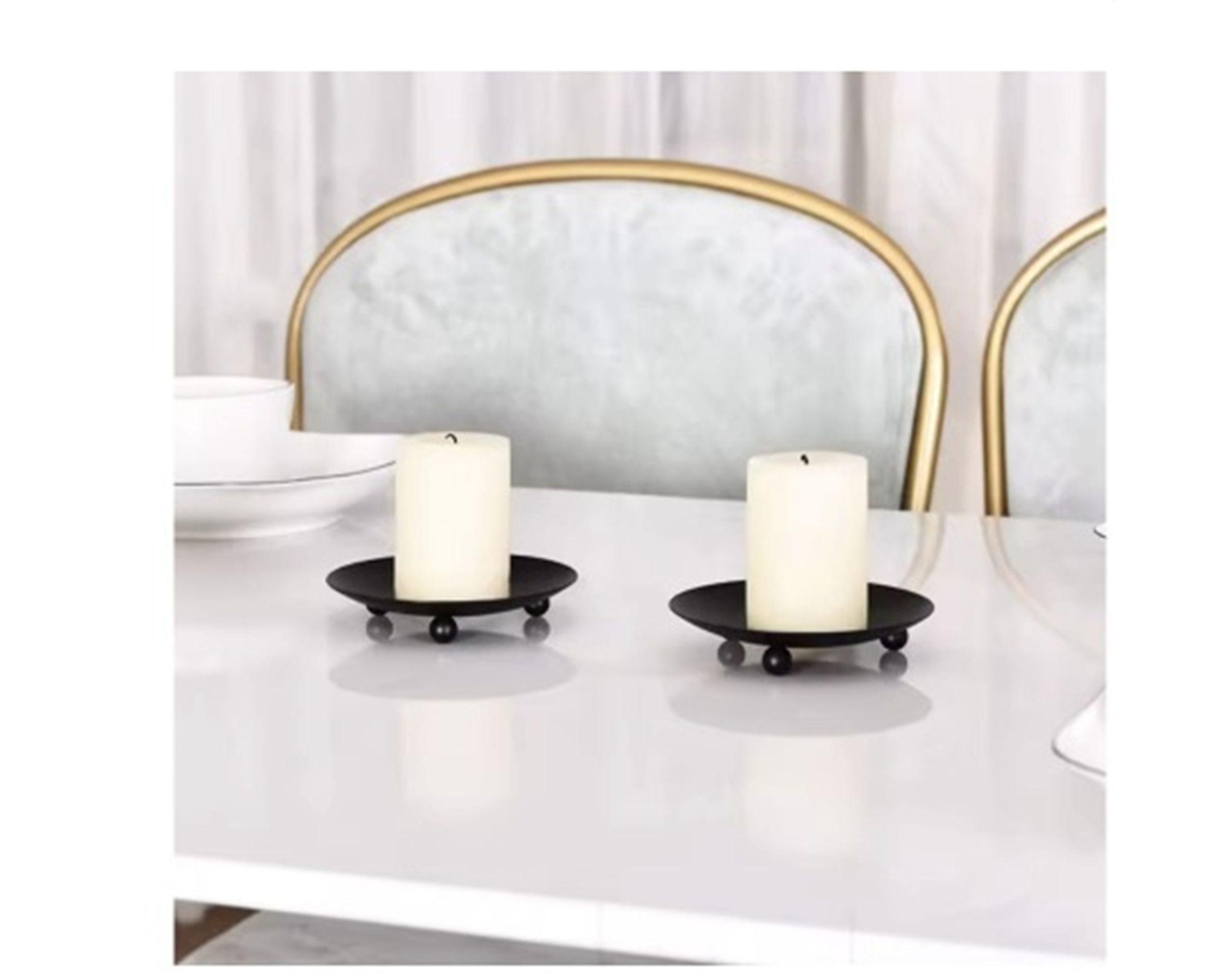 PORTAVELA DECORATIVA DE HIERRO NEGRO-4