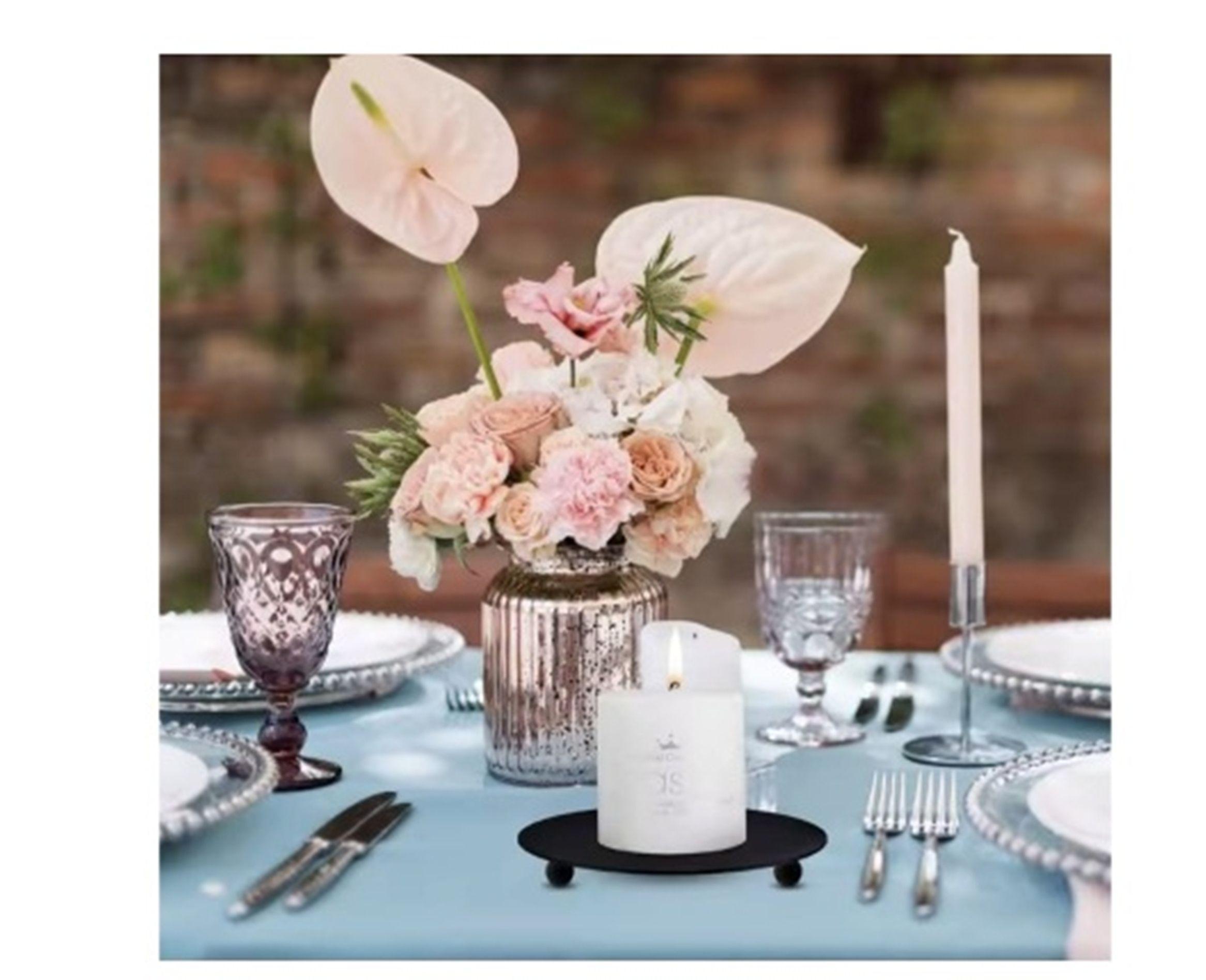 PORTAVELA DECORATIVA DE HIERRO NEGRO-5