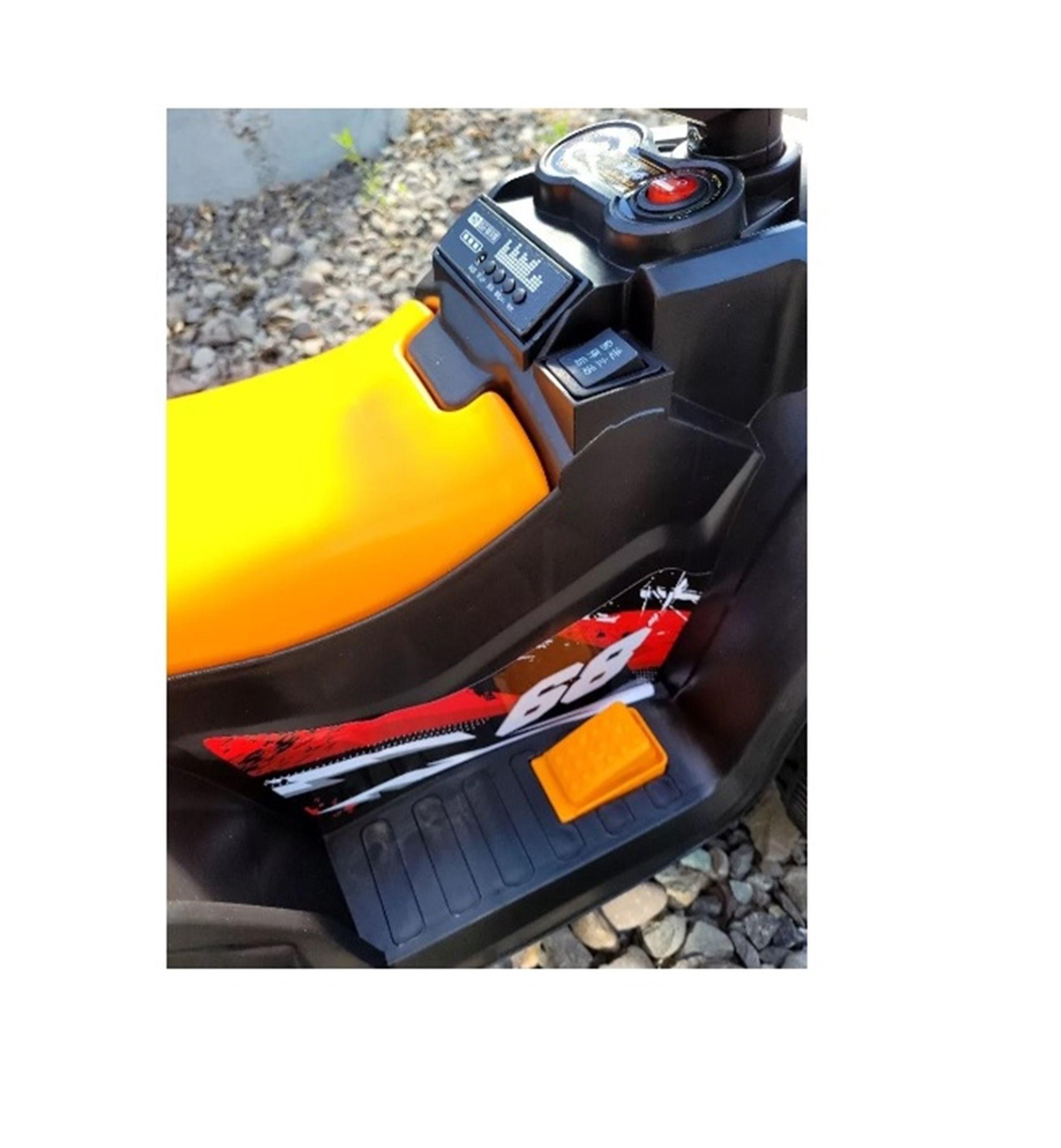 CUATRIMOTO ELECTRICA RECARGABLE A BATERIA NARANJA-3