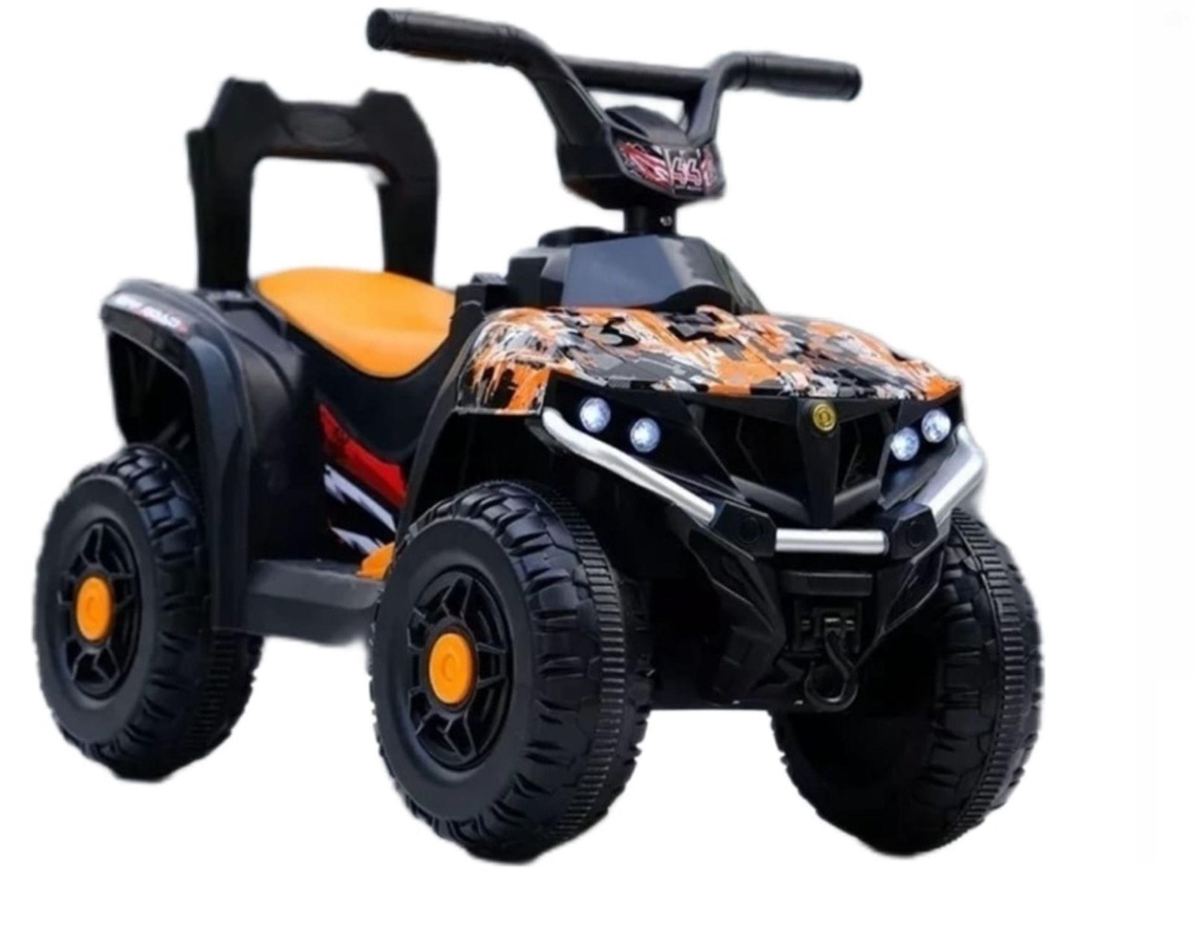 CUATRIMOTO ELECTRICA RECARGABLE A BATERIA NARANJA-3