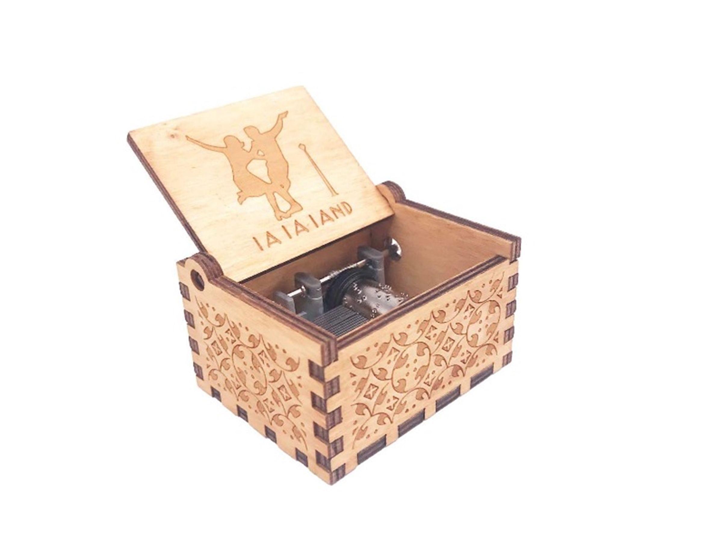 CAJA MUSICAL DE MADERA CON MANIVELA LA LA LAND-2
