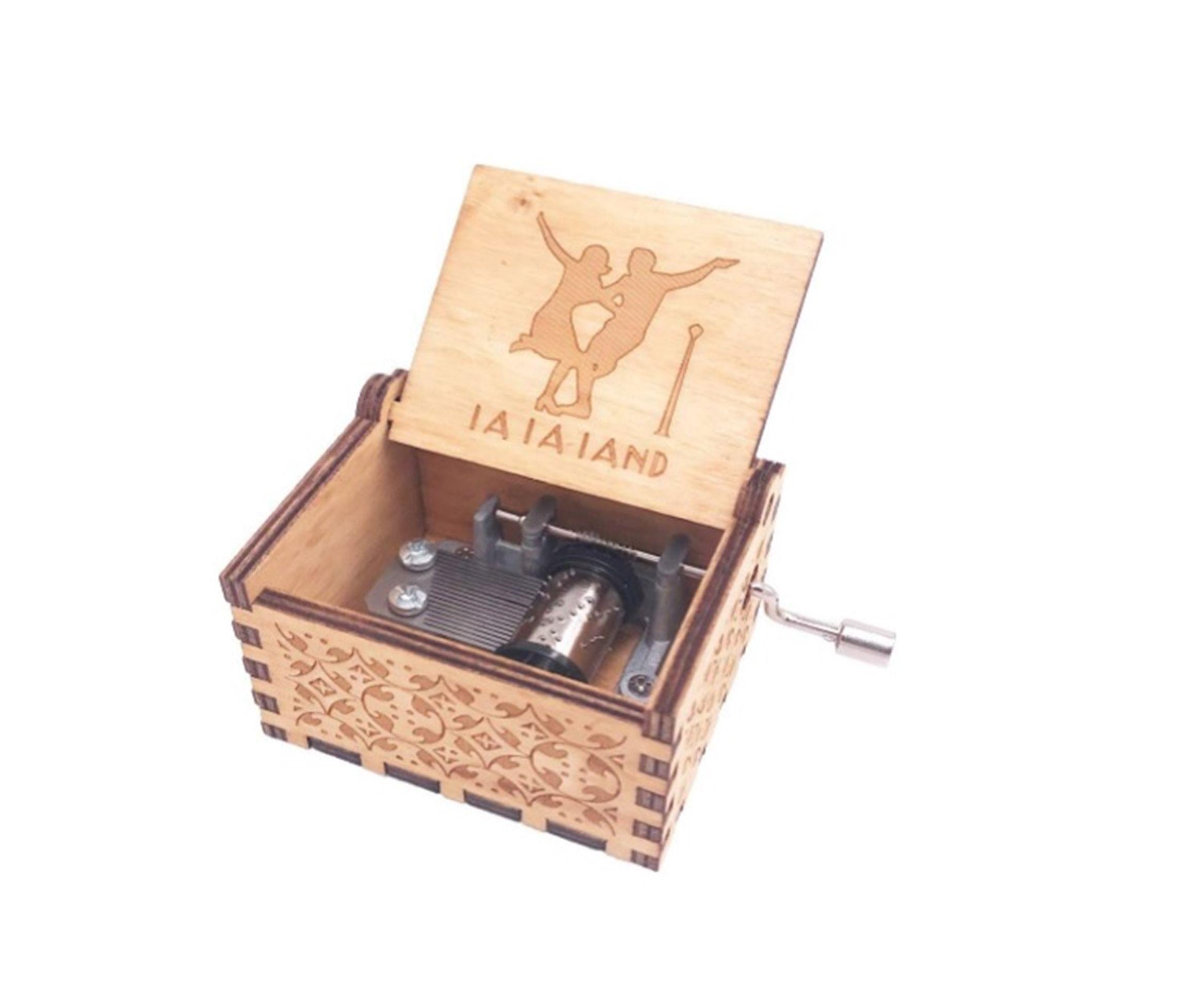 CAJA MUSICAL DE MADERA CON MANIVELA LA LA LAND-5