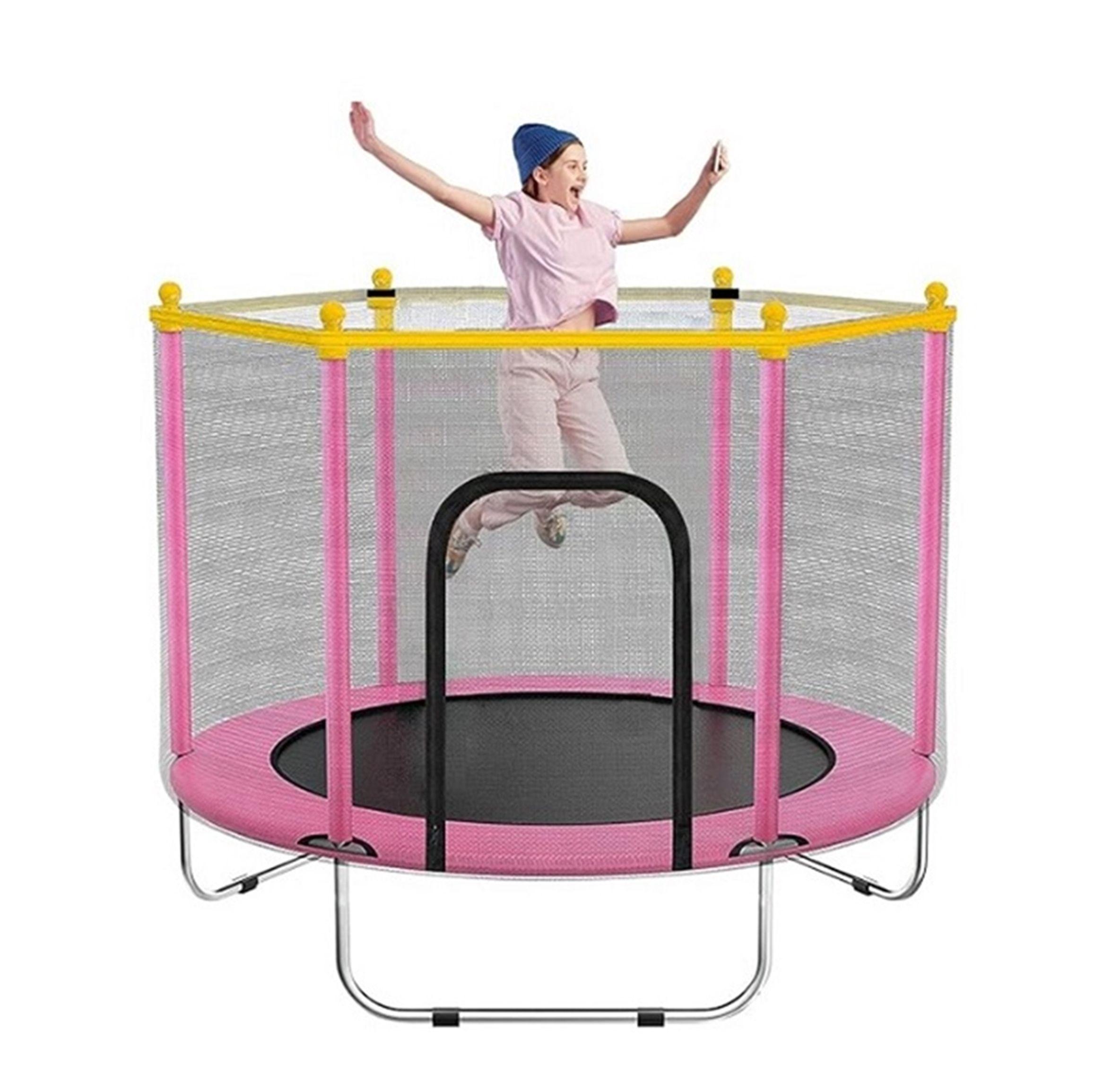 CAMA ELASTICA TRAMPOLIN SALTARINA ROSADA-0