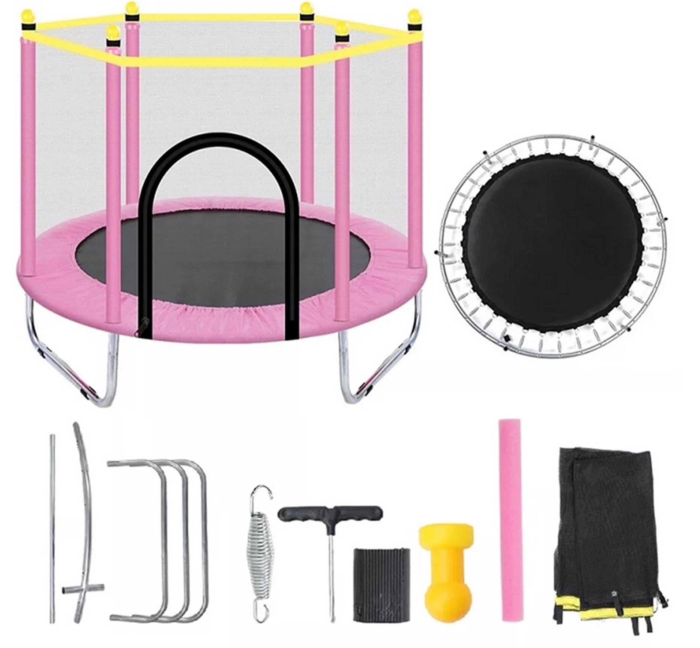 CAMA ELASTICA TRAMPOLIN SALTARINA ROSADA-2