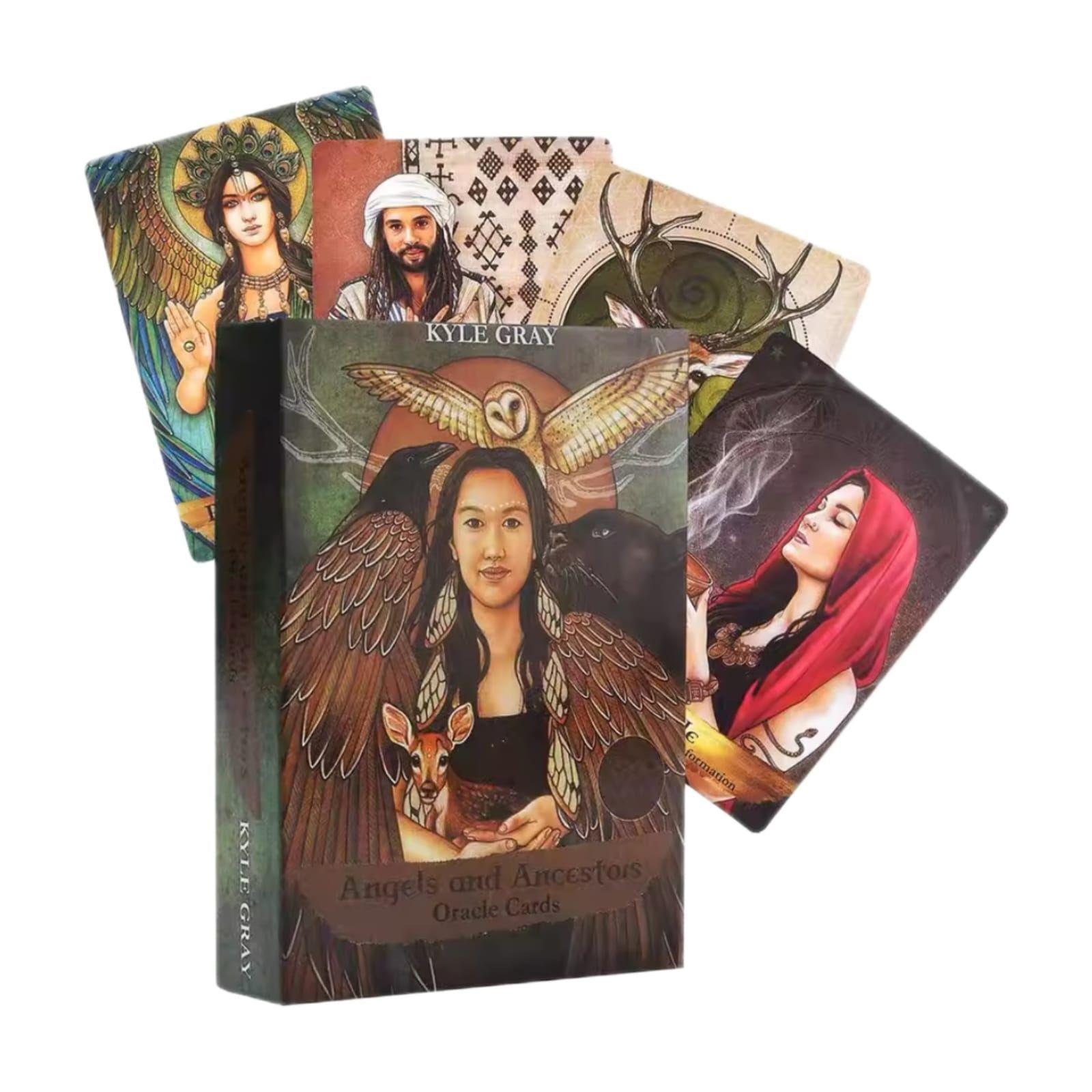JUEGO DE 55 CARTAS ORACULO ANGELES Y ANCESTROS-0