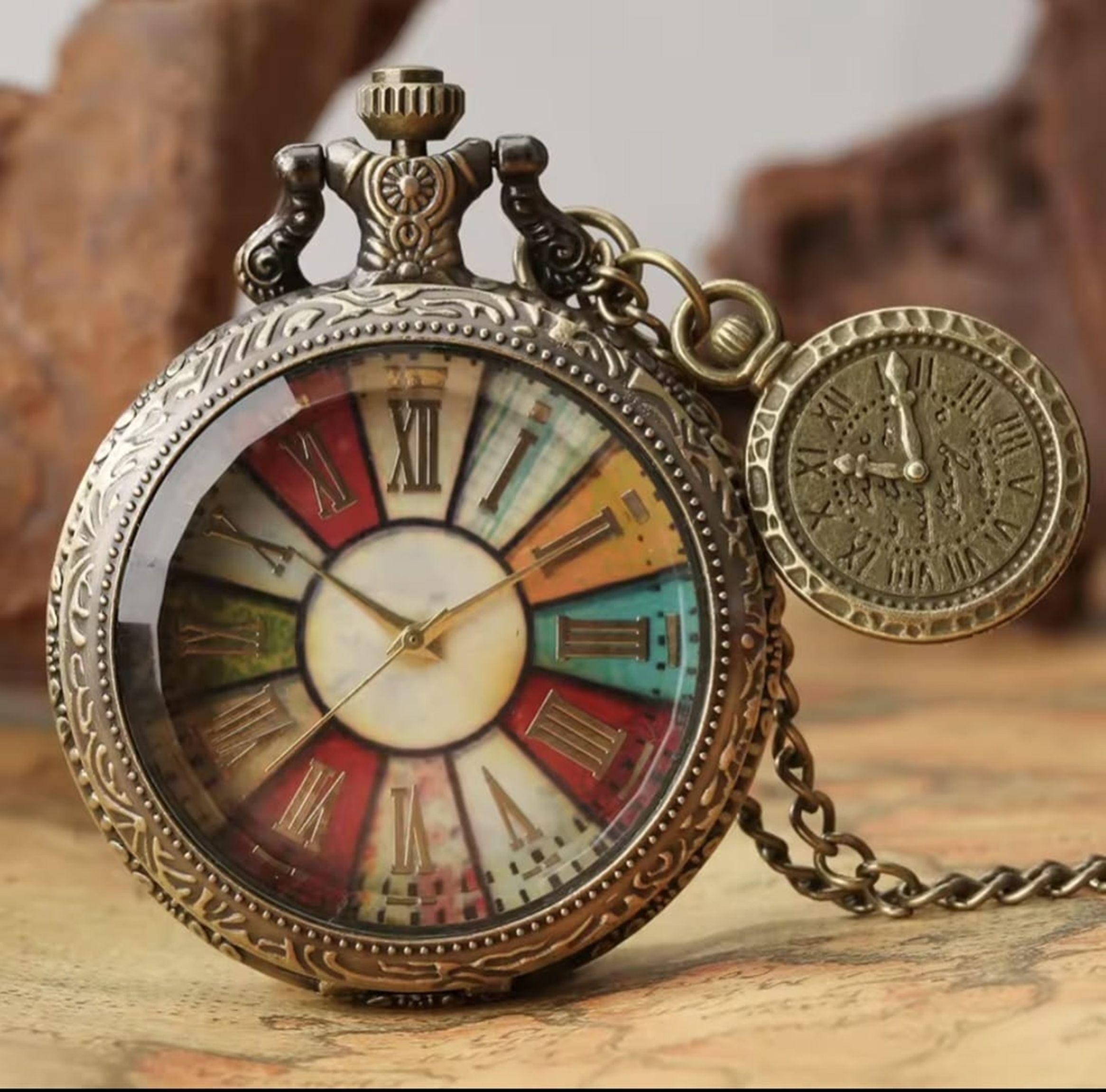 RELOJ DE BOLSILLO STEAMPUNK  BRONCE VINTAGE-3
