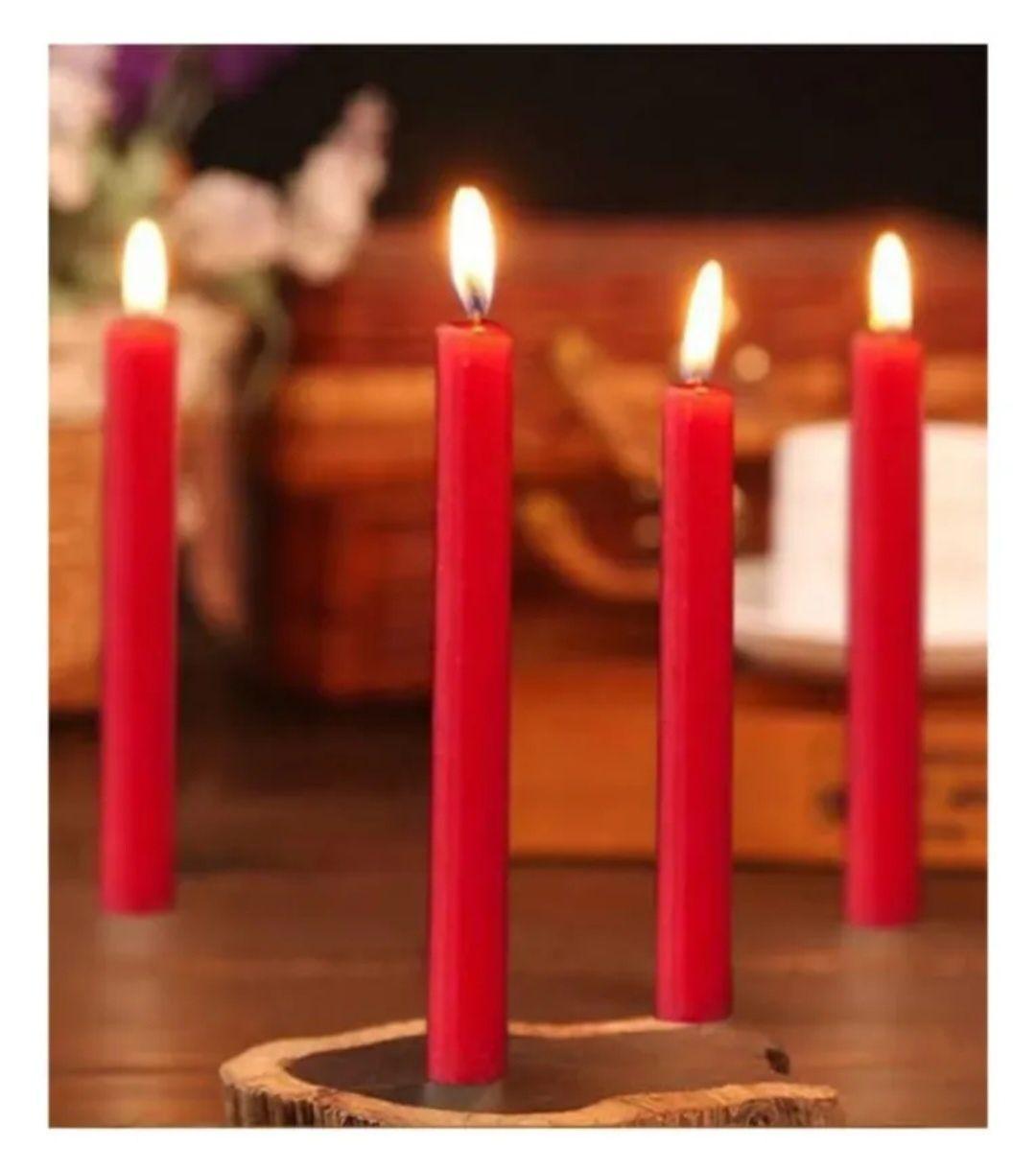 PACK 6 VELAS ROJAS DE ILUMINACION 20x1,5 CM-2