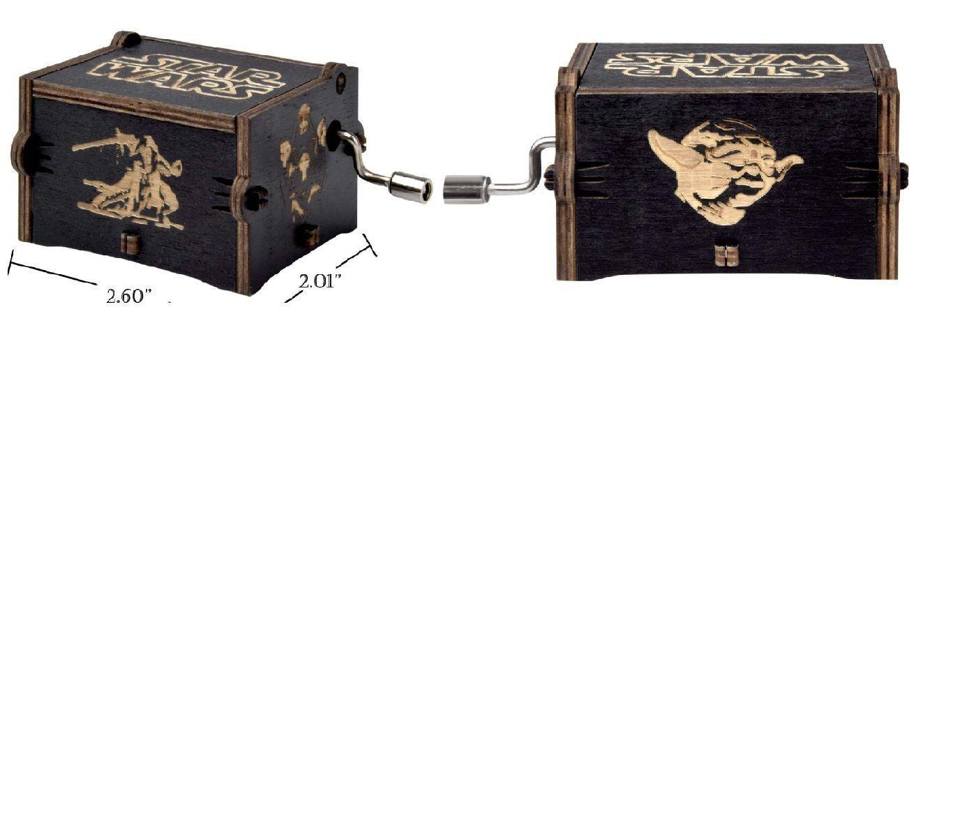 STARS WARS caja musical de manivela color negro-2