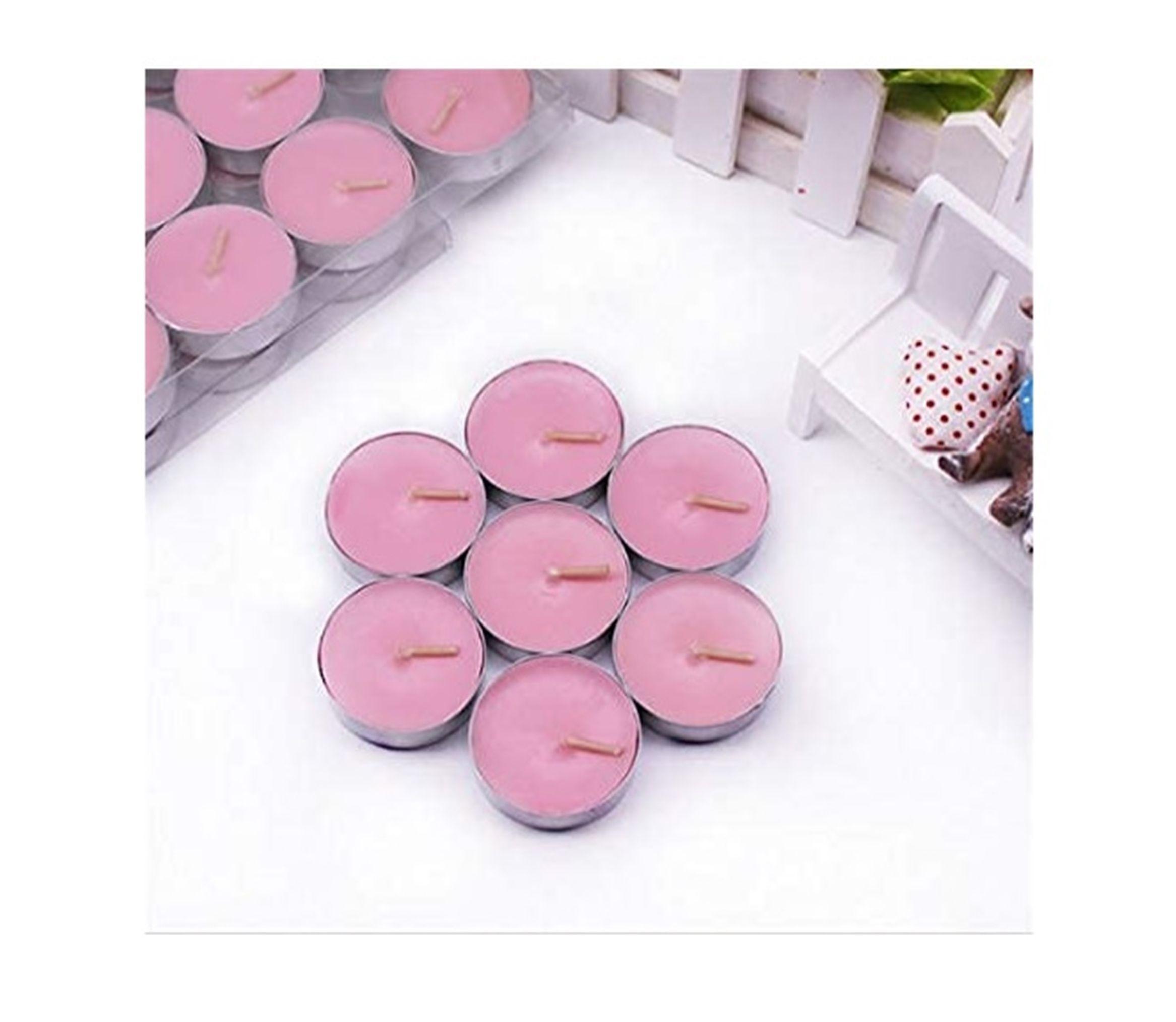 SET DE 50 VELAS TEA LIGHT 0.9 X 3.5 CM ROSADA-3