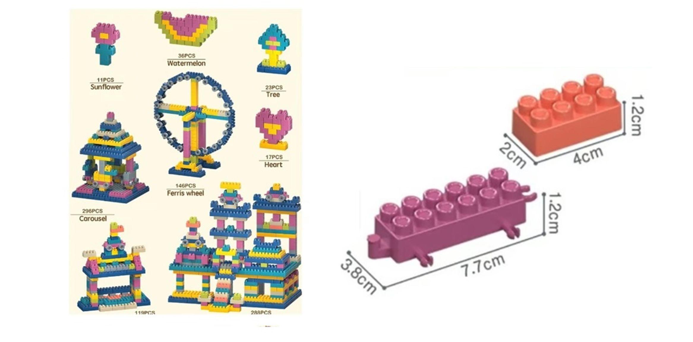  268 BLOQUES  DE CONSTRUCION DE NIÑOS AZUL-4