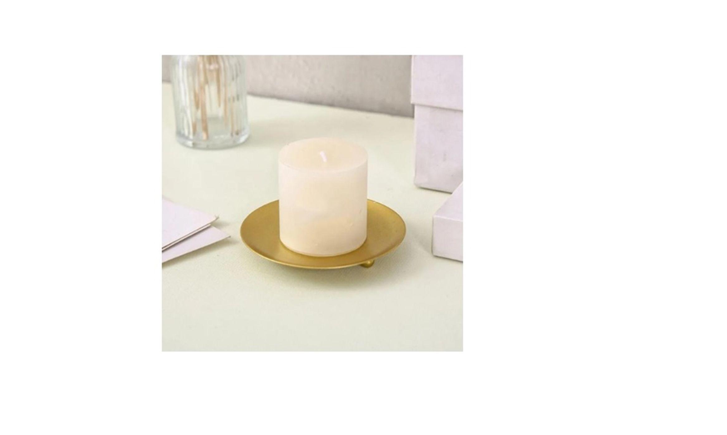 PORTAVELA DECORATIVA DE HIERRO DORADA-4