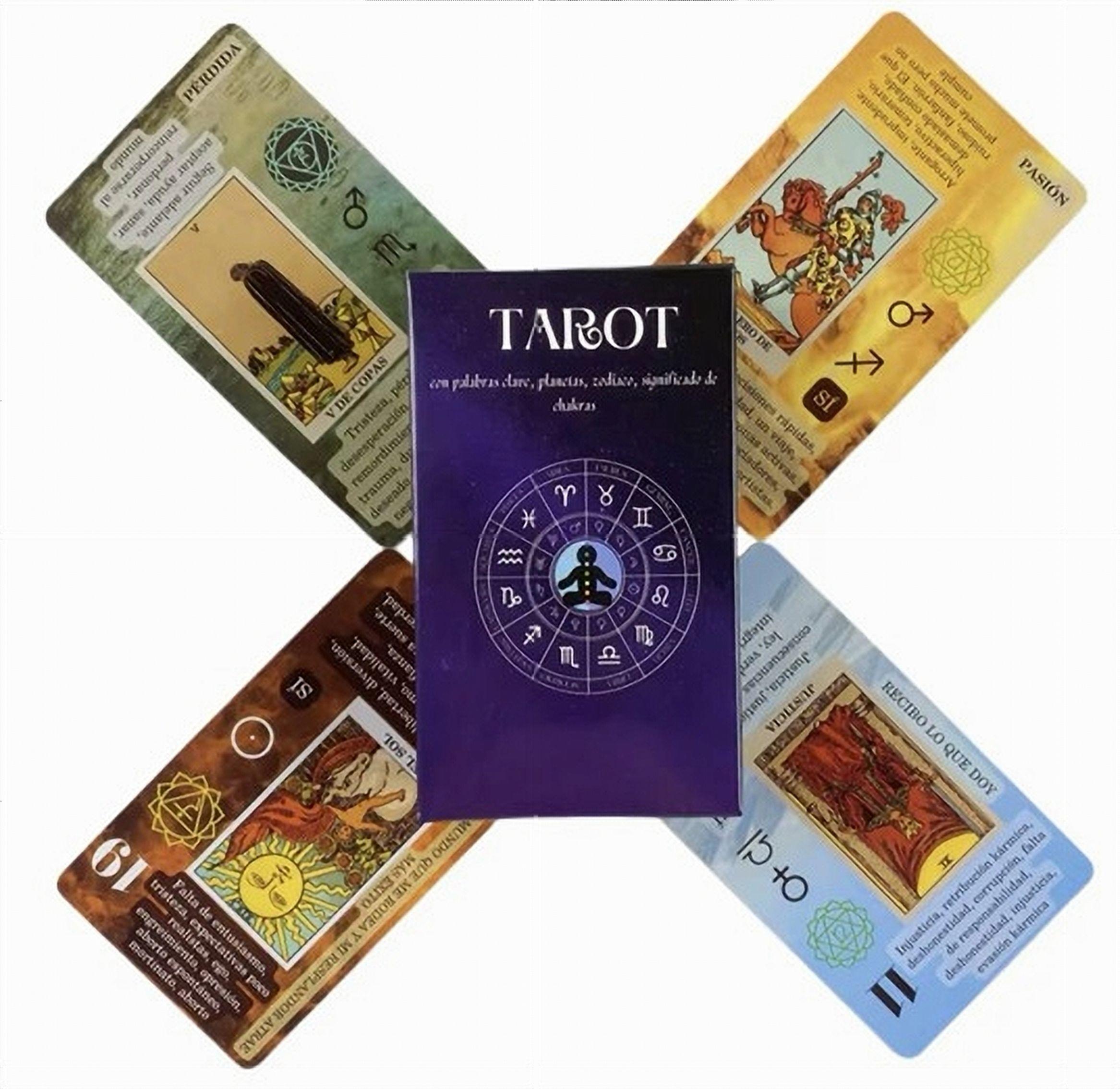 APRENDIENDO TAROT, 78 CARTAS CADA UNA CON SIGNIFICADO EN ESPAÑOL-3