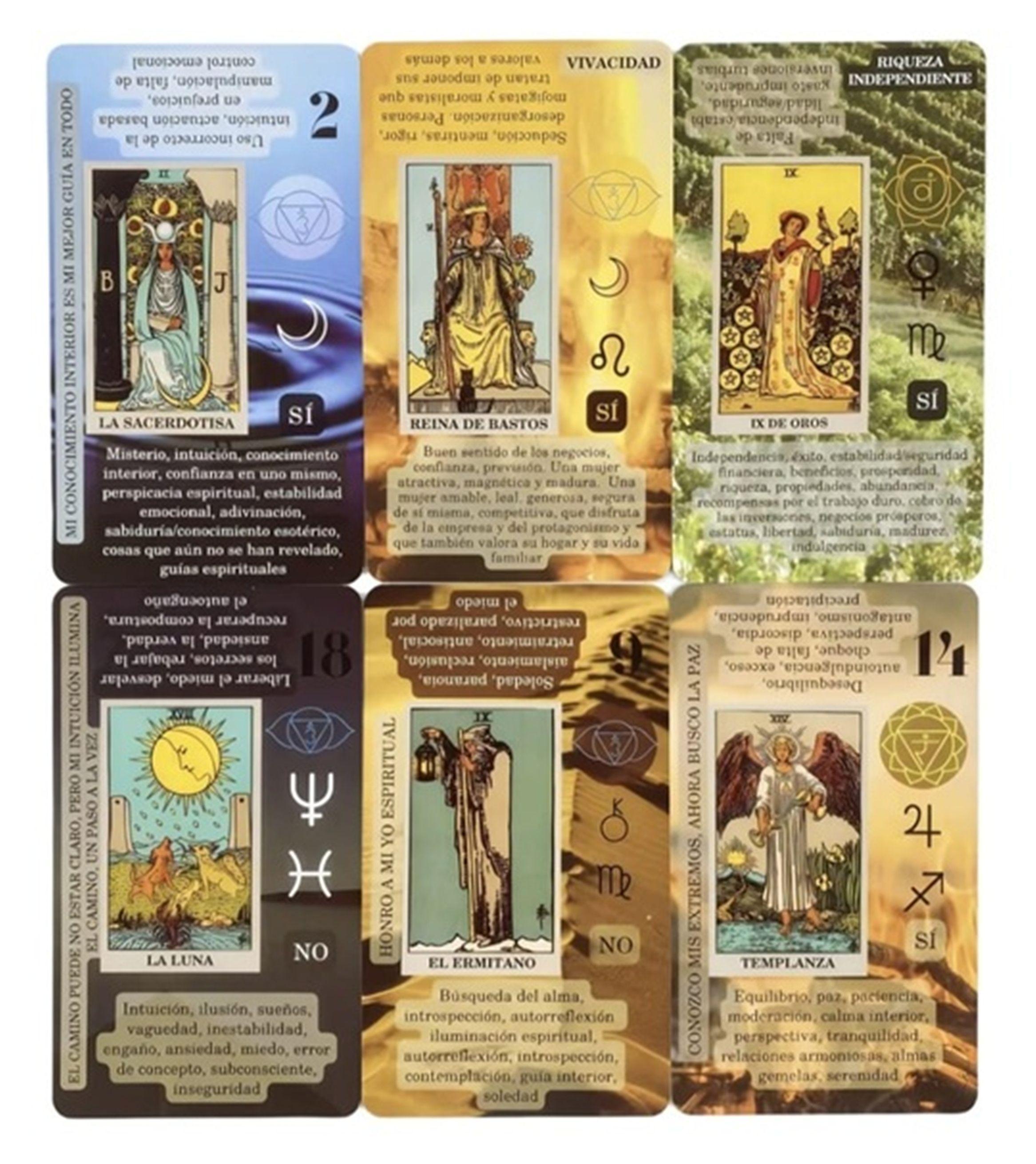 APRENDIENDO TAROT, 78 CARTAS CADA UNA CON SIGNIFICADO EN ESPAÑOL-4