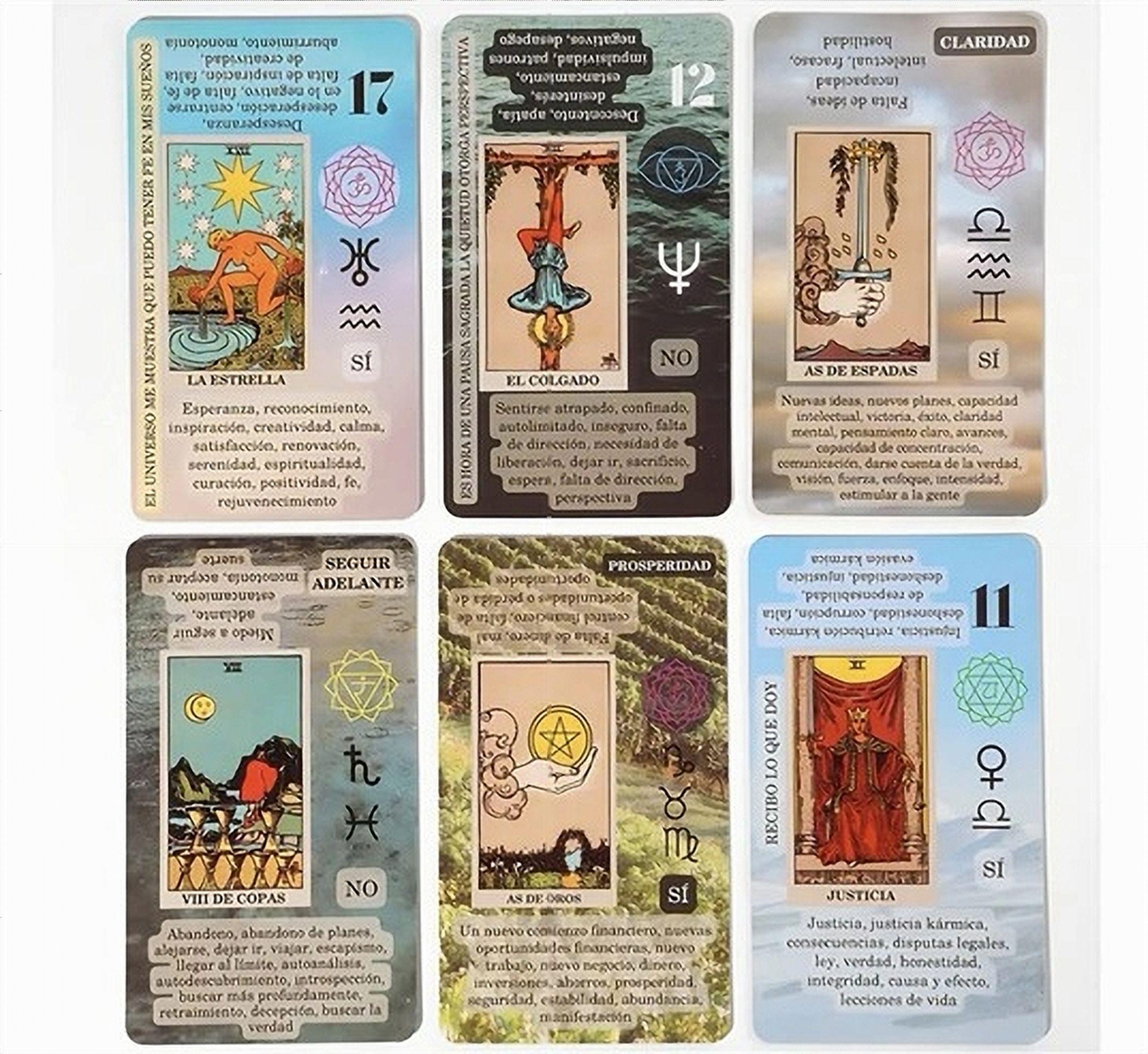 APRENDIENDO TAROT, 78 CARTAS CADA UNA CON SIGNIFICADO EN ESPAÑOL-6