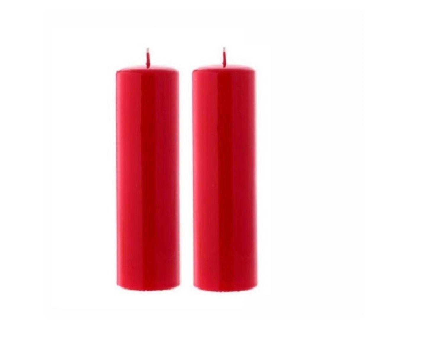 Pack de velones cirios rojos 15 X 5 CM-1