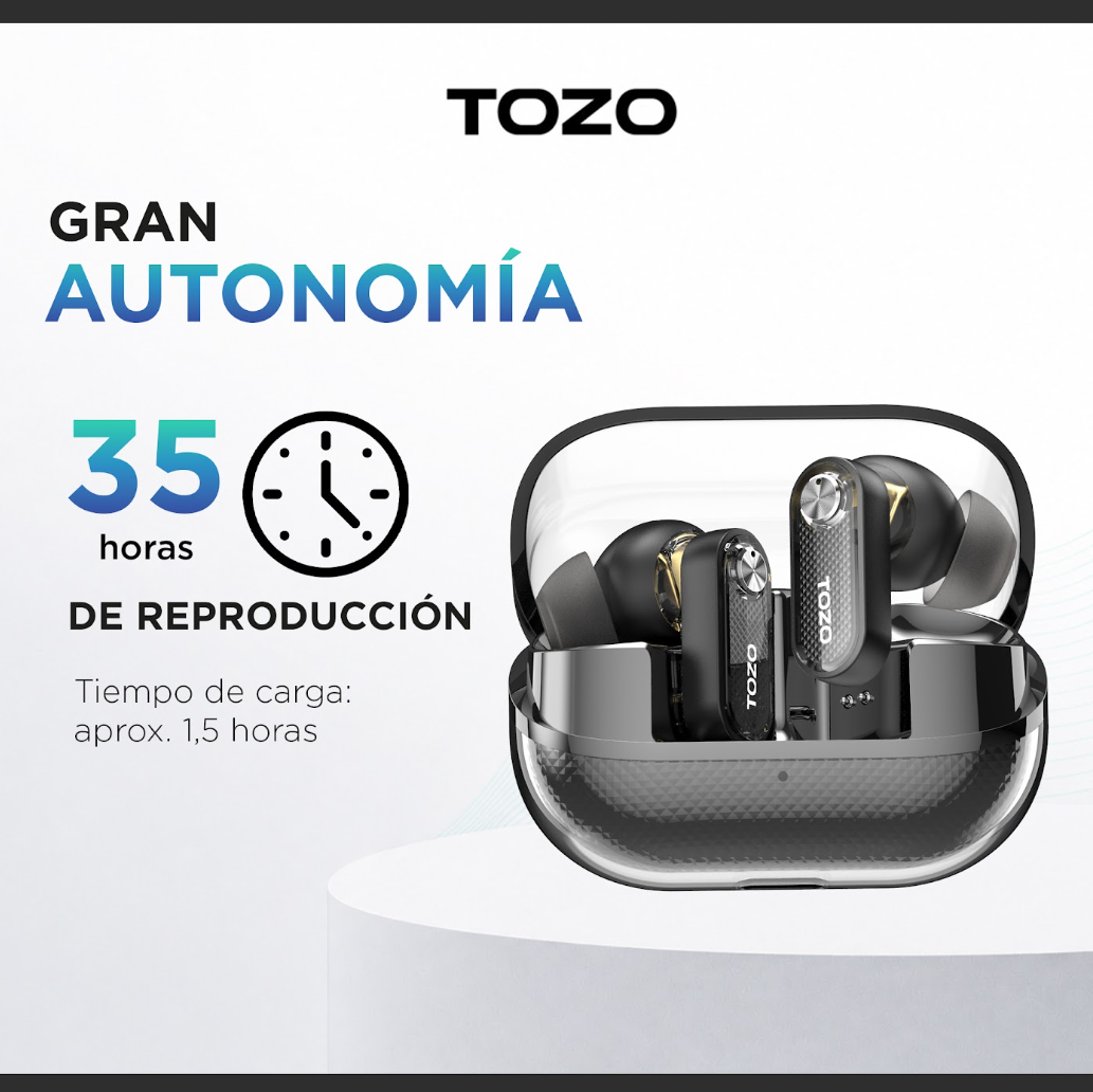 Audífonos Inalámbricos In Ear TOZO Aero Sound 3 ANC TWS 35H IPX5 Bluetooth-3
