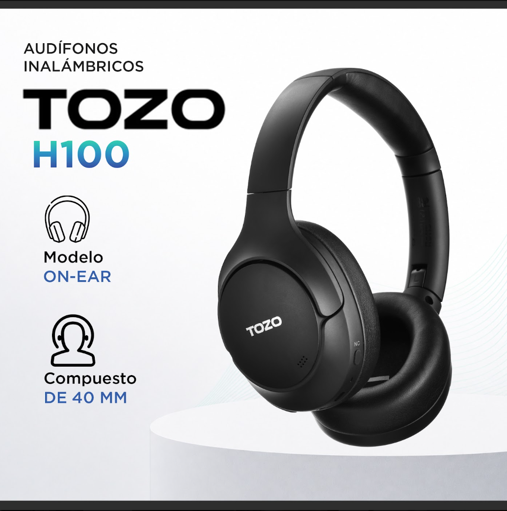 Audífonos Inalámbricos TOZO H100 Over Ear 70H Bluetooth 5.4-1