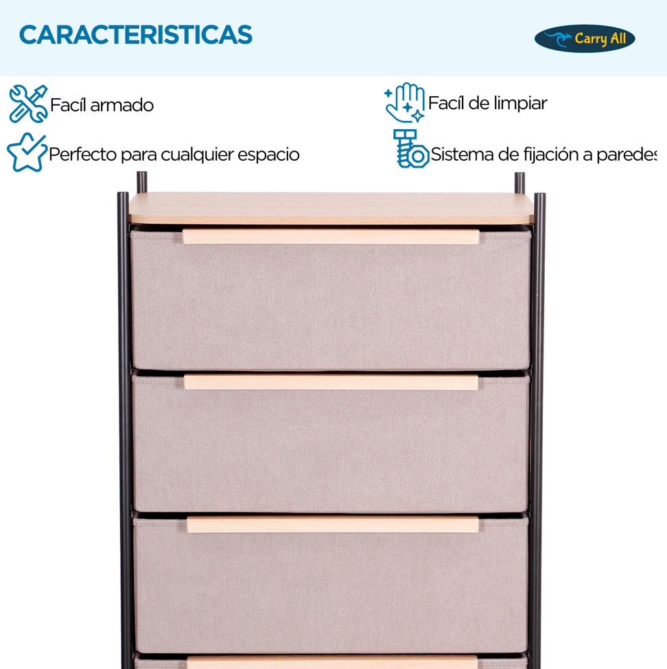  Comoda 5 Cajones Carry All® Línea Minimalist -4