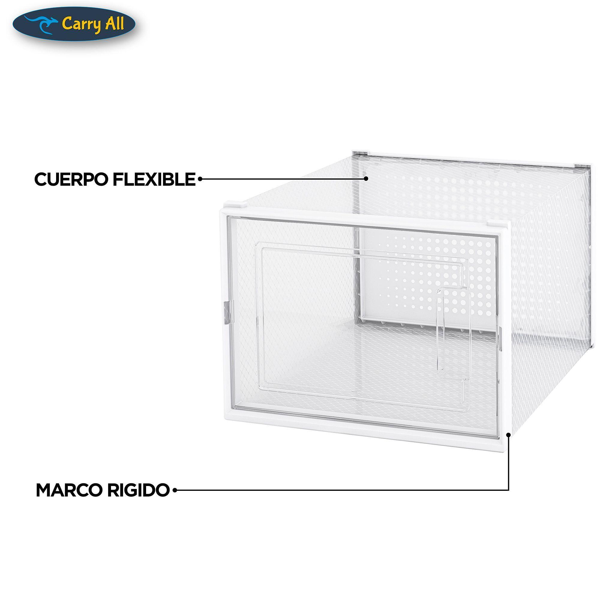 Pack 6 Cajas Organizadoras Zapatos Ropa Varios Apilables Talla L-2