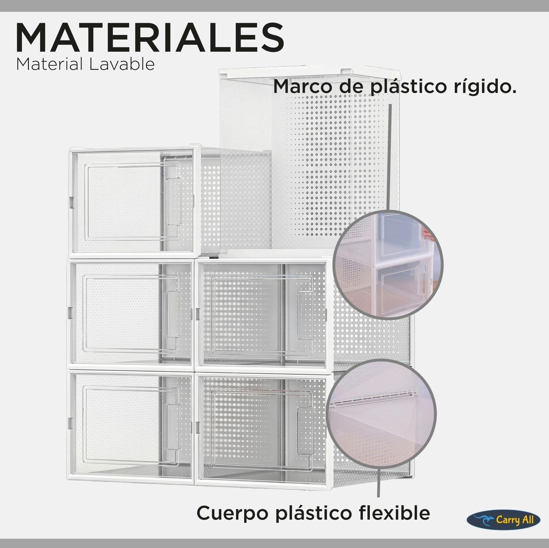Pack 6 Cajas Organizadoras Zapatos Ropa Varios Apilables Talla L-2