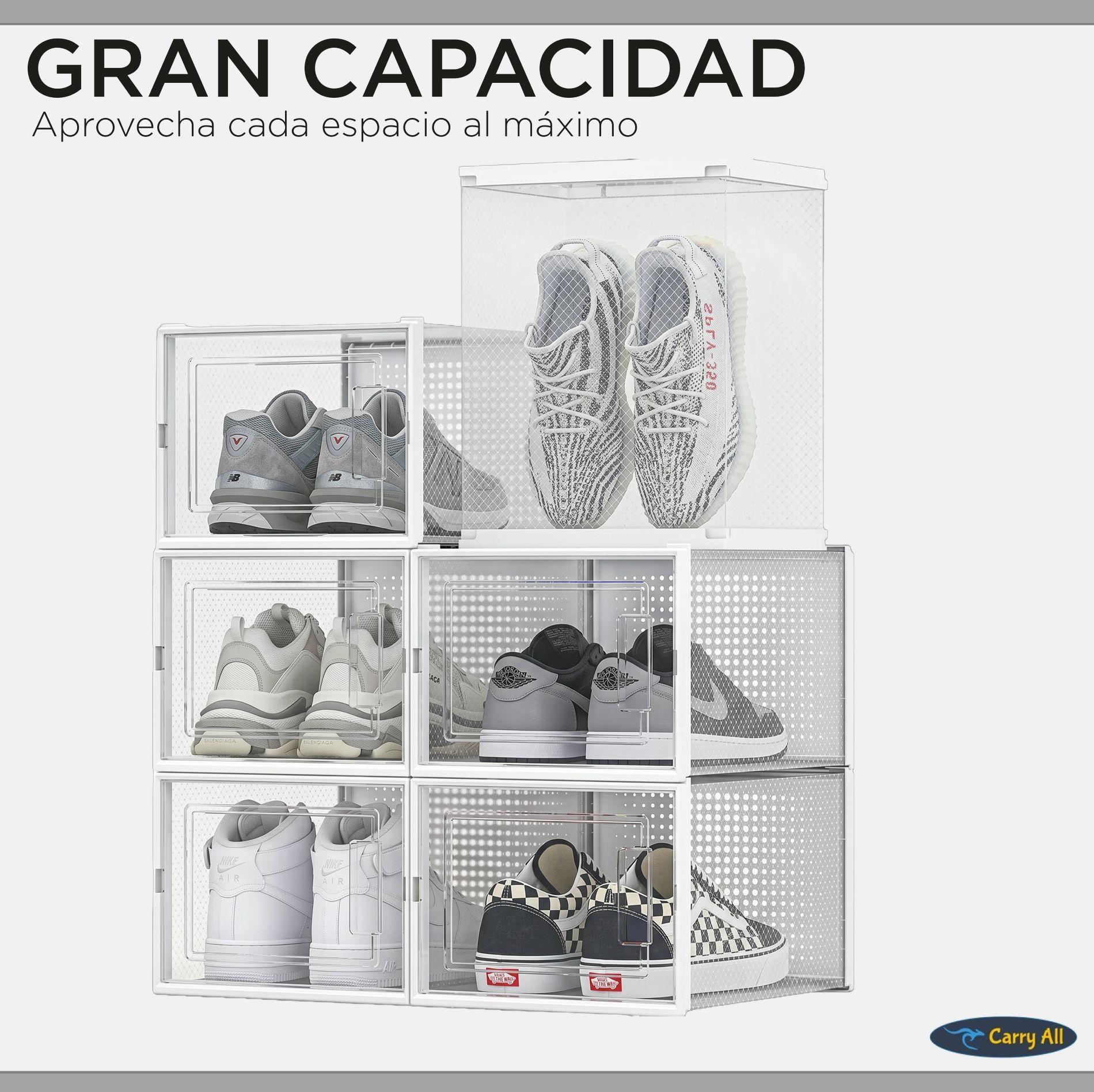 Pack 6 Cajas Organizadoras Zapatos Ropa Varios Apilables Talla L-3