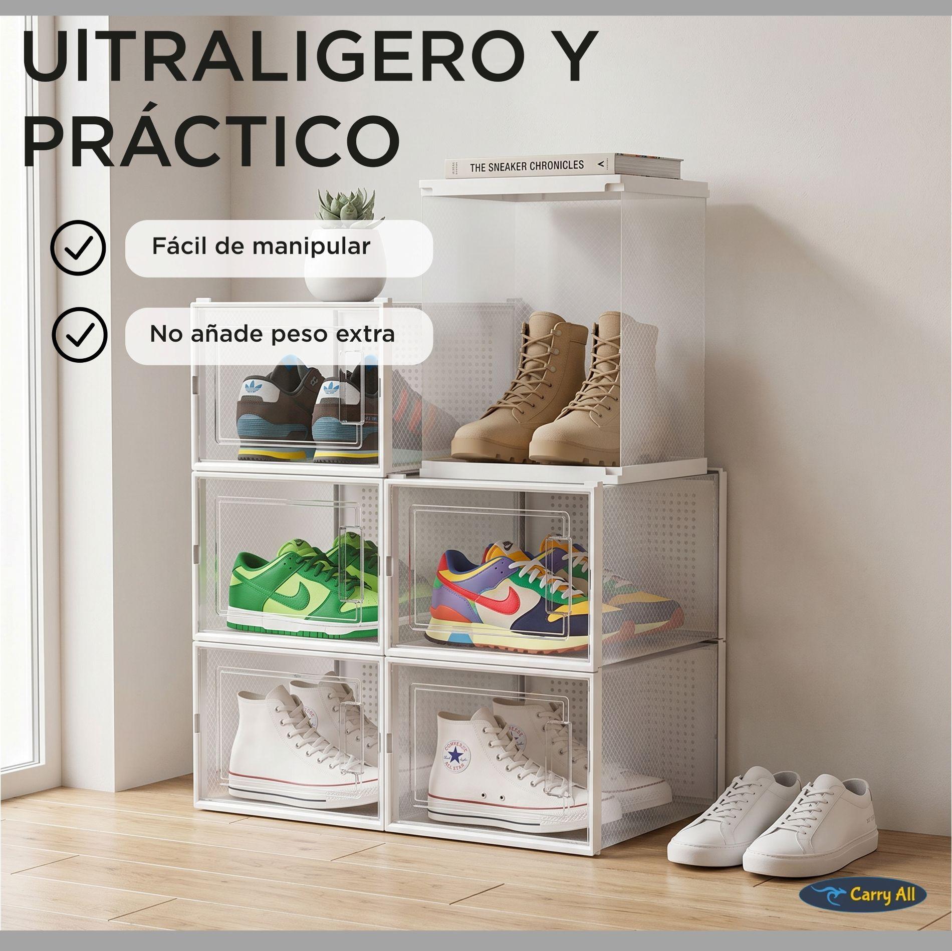 Pack 6 Cajas Organizadoras Zapatos Ropa Varios Apilables Talla L-5