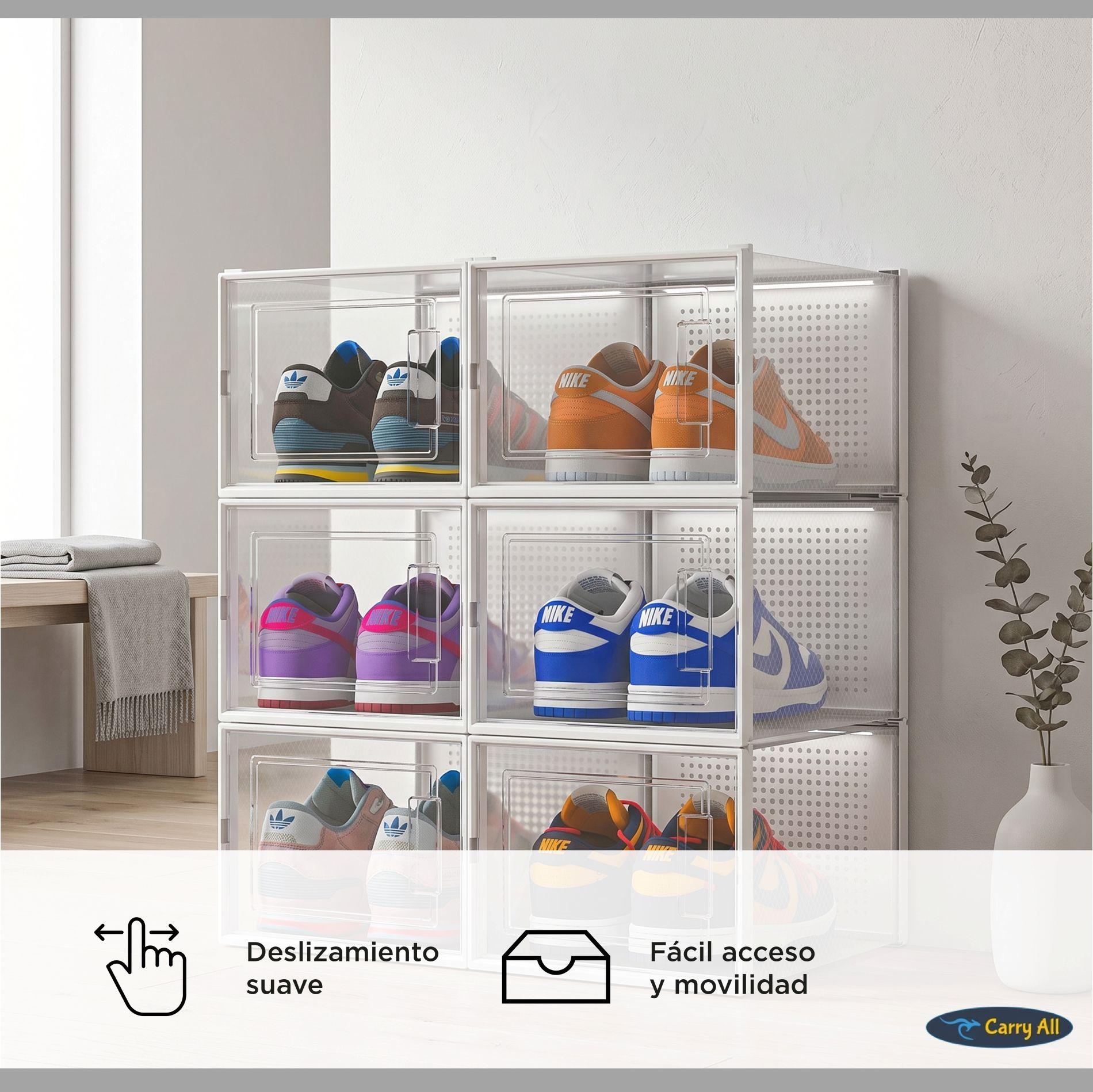 Pack 6 Cajas Organizadoras Zapatos Ropa Varios Apilables Talla L-6