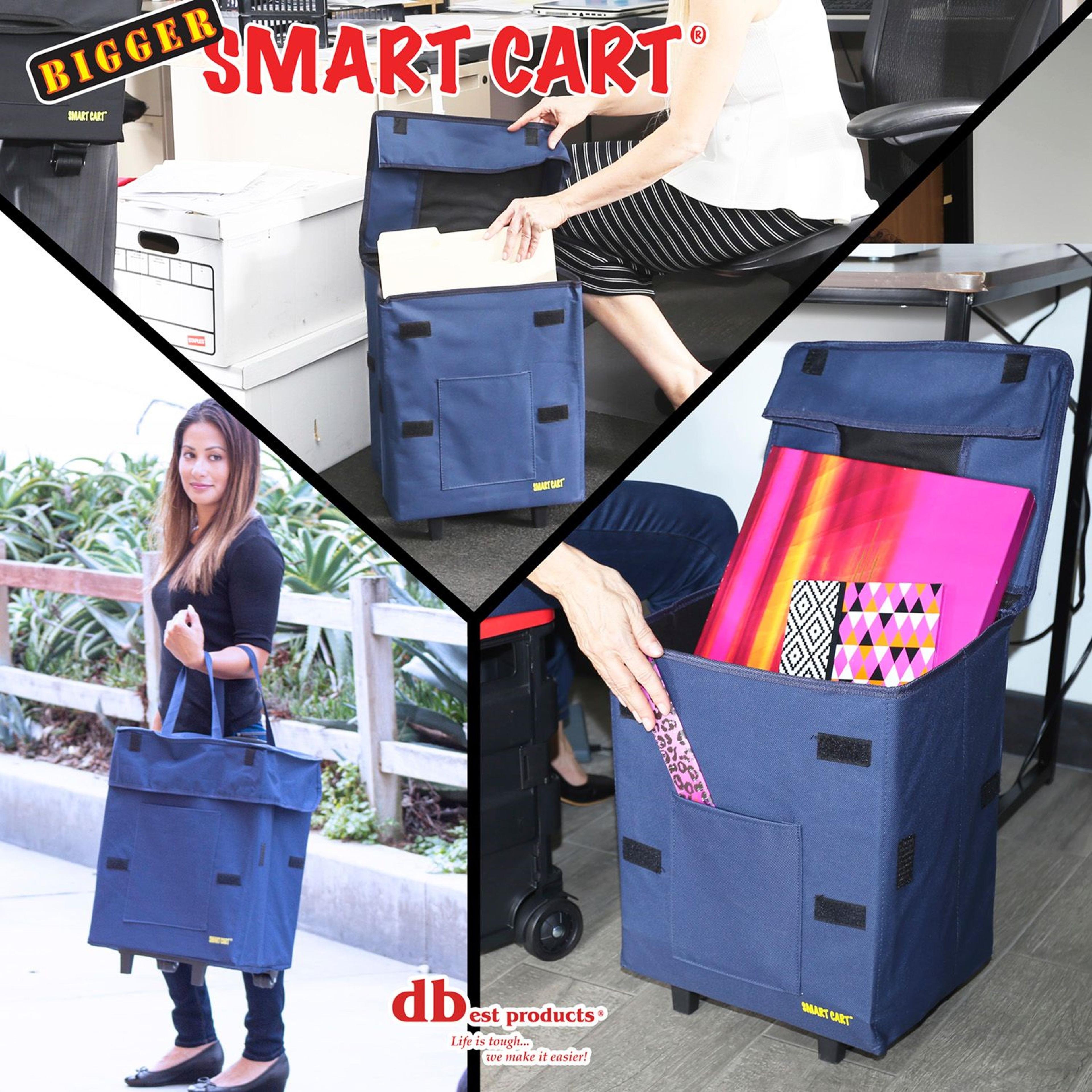 Carro Plegable De Carga Multiuso Smart Cart Compras Feria Blue-6