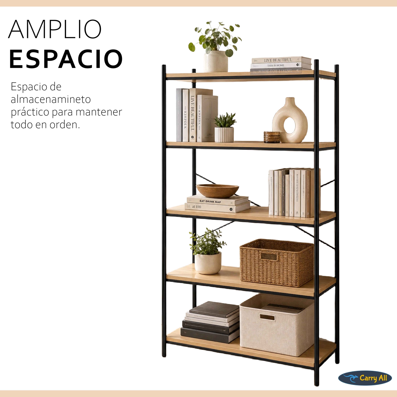 Repisa Estante 5 Niveles Carry All® Línea Minimalist-3