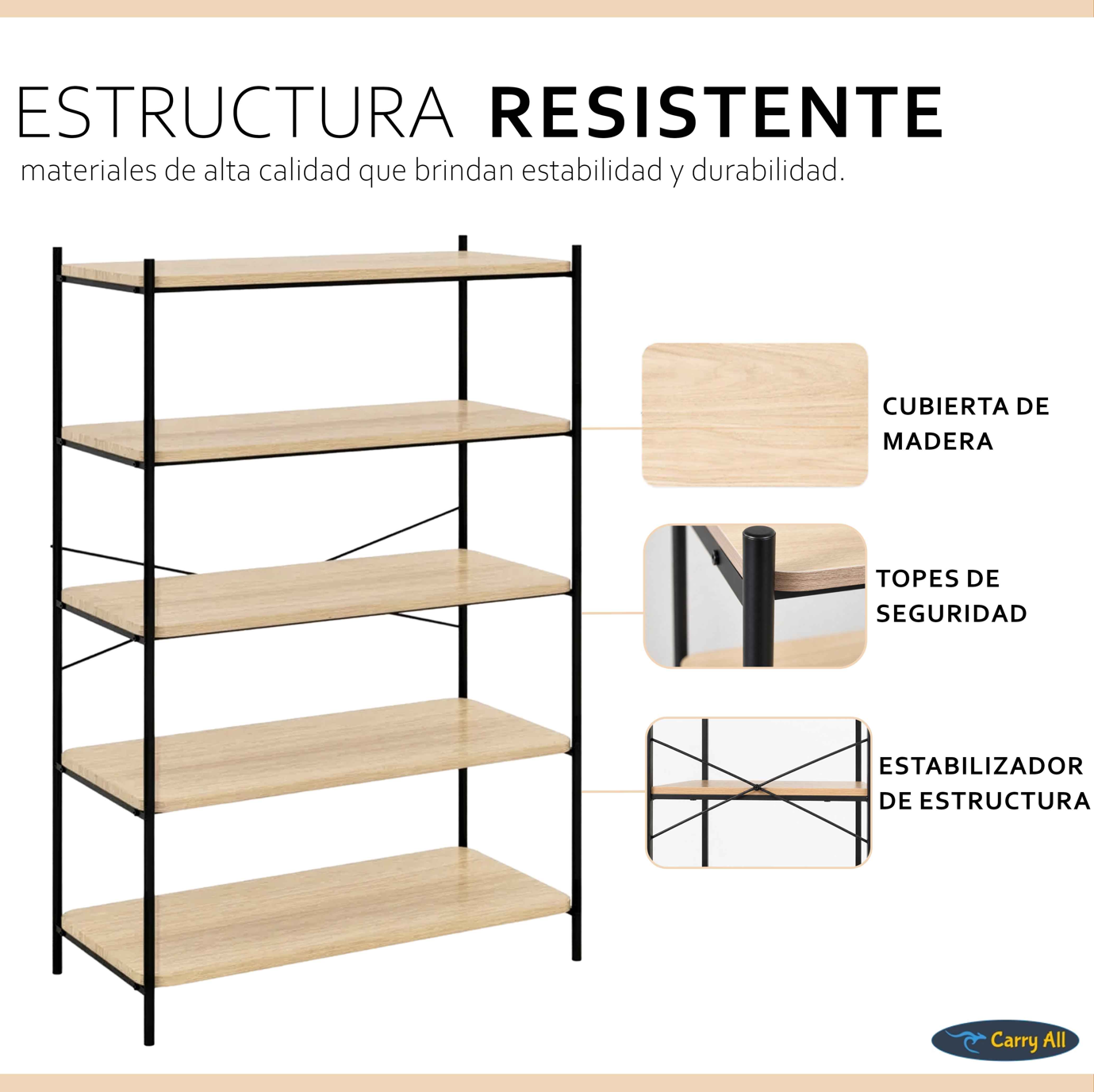 Repisa Estante 5 Niveles Carry All® Línea Minimalist-4