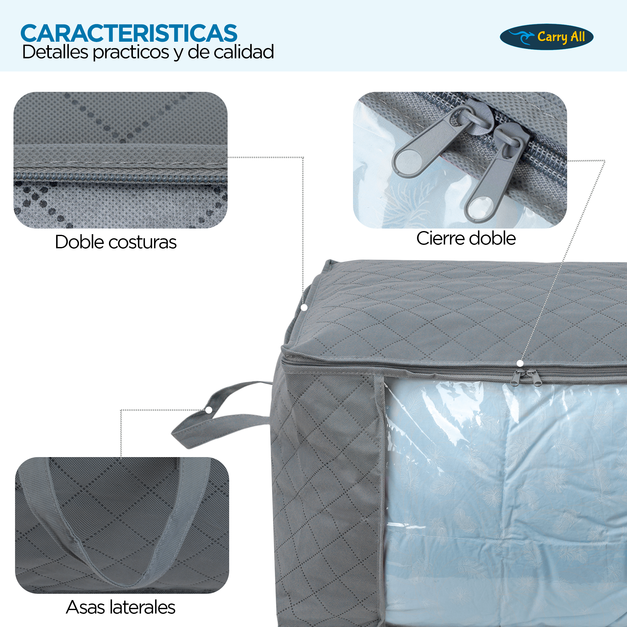 Pack 3 Bolsas Organizadoras Almacenaje Jumbo 90 Litros-4