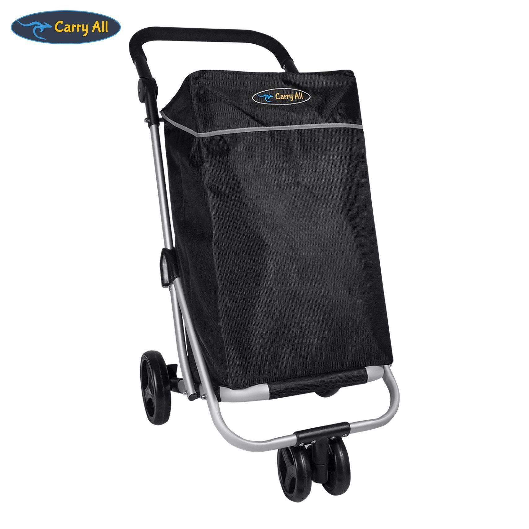 Carrito de Compras Plegable Premium Feria Bolso Cooler Black-2