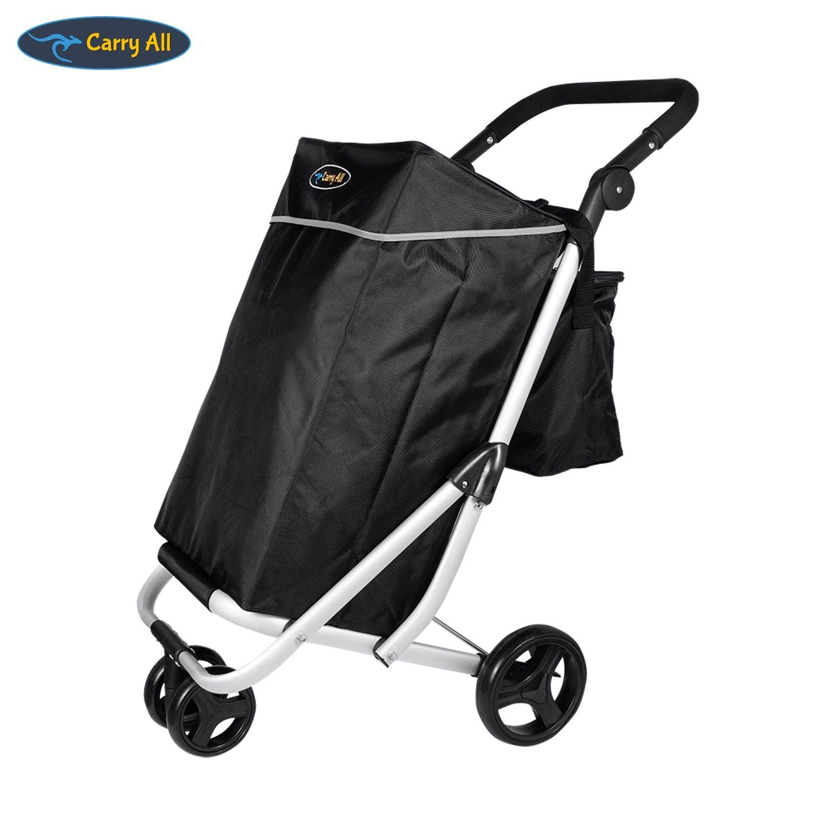 Carrito de Compras Plegable Premium Feria Bolso Cooler Black-4