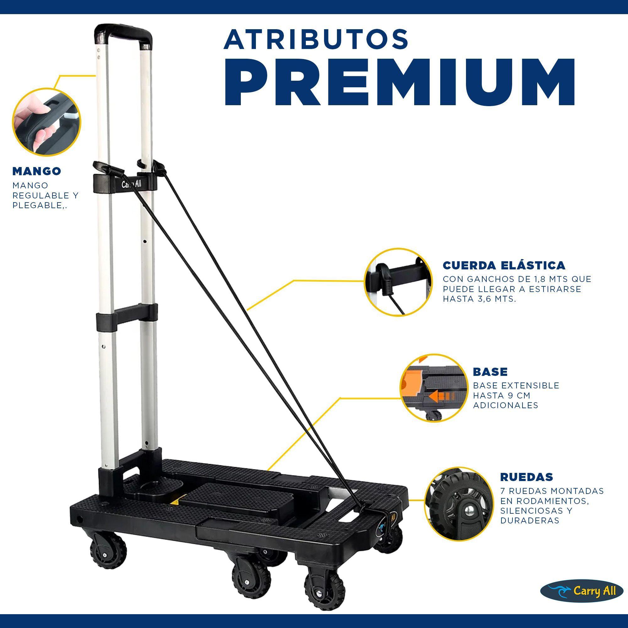 Carro Plegable De Carga Tipo Plataforma 150 Kilos 7 Ruedas Yegua-2