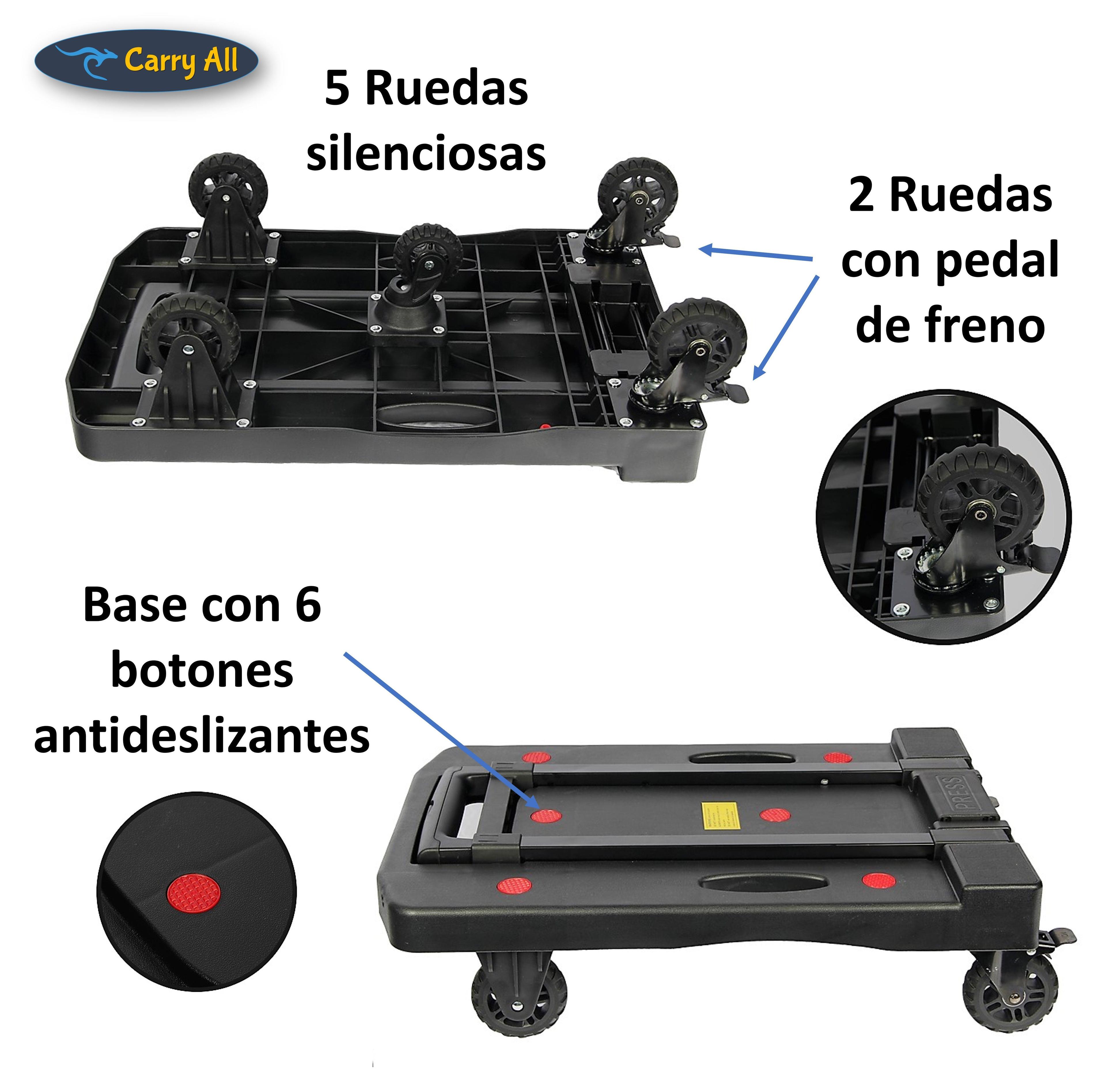 Carro Plegable De Carga Tipo Plataforma 200 Kilos 5 Ruedas Yegua-3
