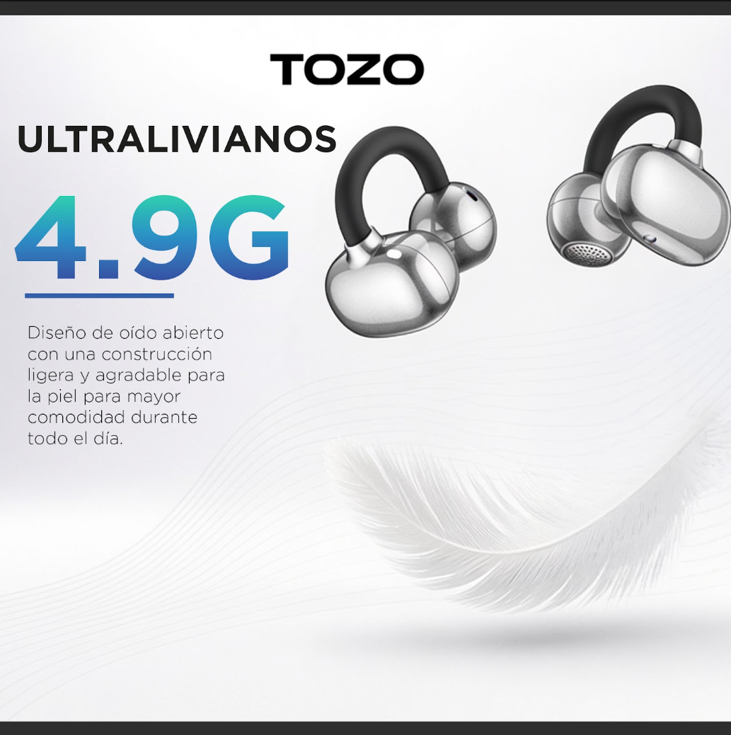 Audífonos Inalámbricos Open Ear TOZO Open Buds 5.3 TWS 42H Bluetooth-2