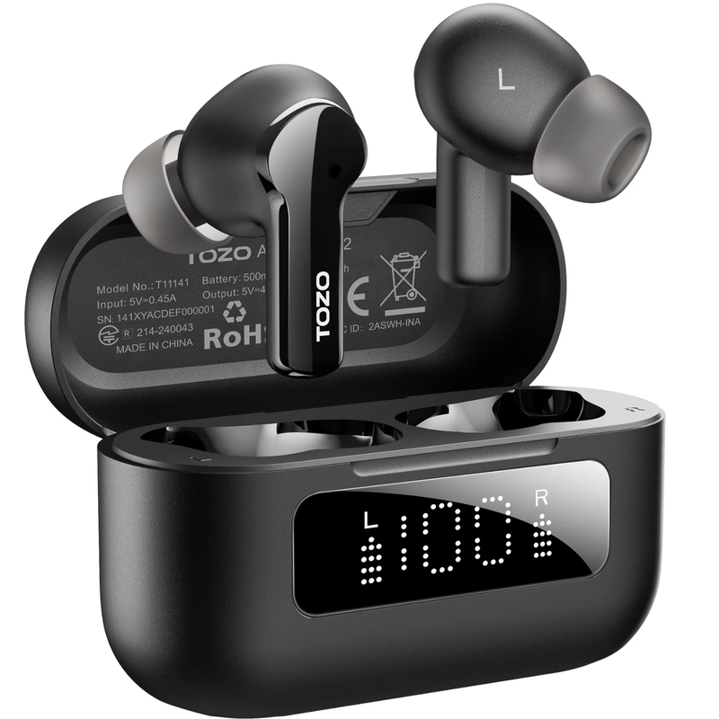 Audífonos Inalámbricos In Ear TOZO Aero Sound 2 Táctil ANC TWS 55H IPX8 Bluetooth-0
