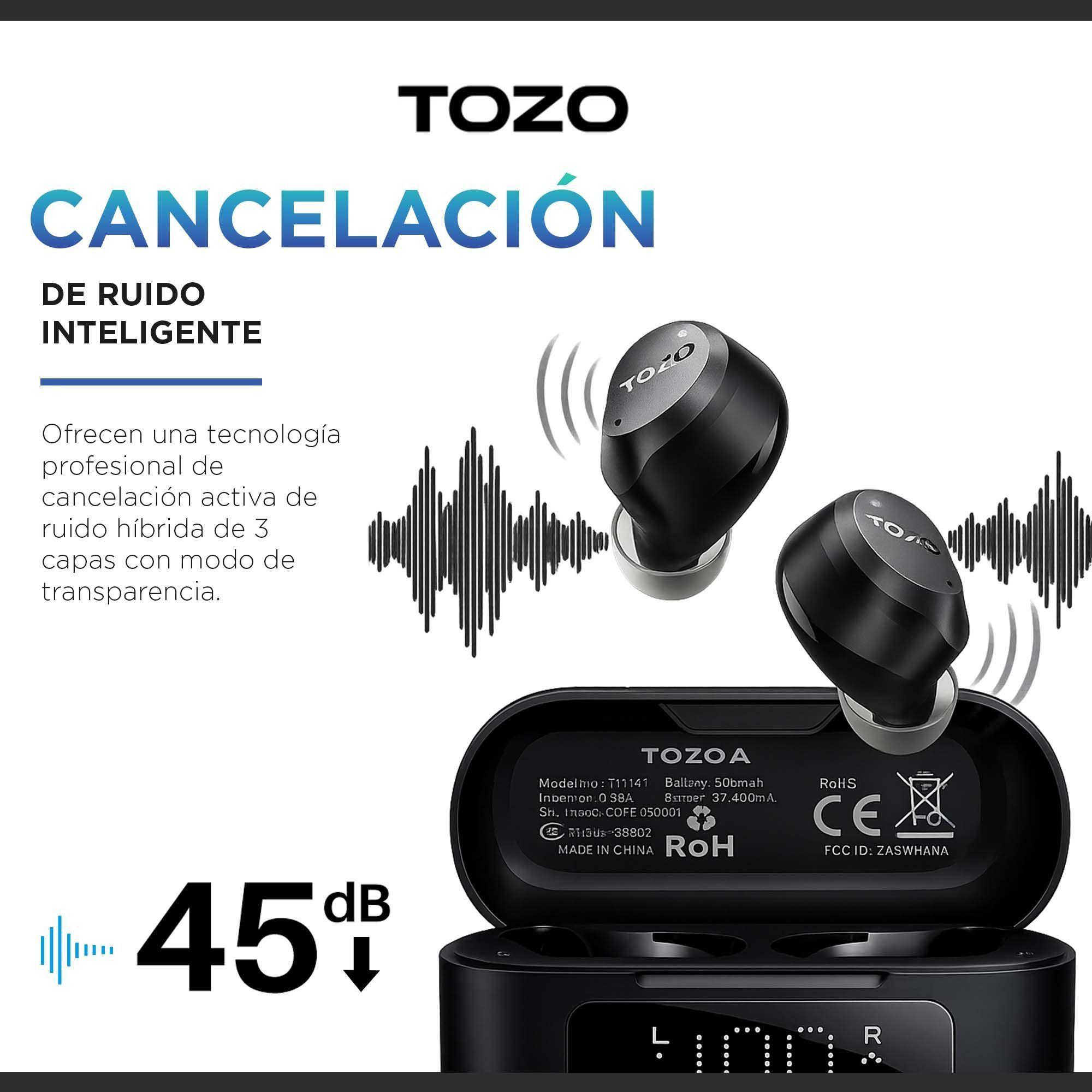 Audífonos Inalámbricos Tozo AeroSound Led IPX8 55h Bluetooth-2