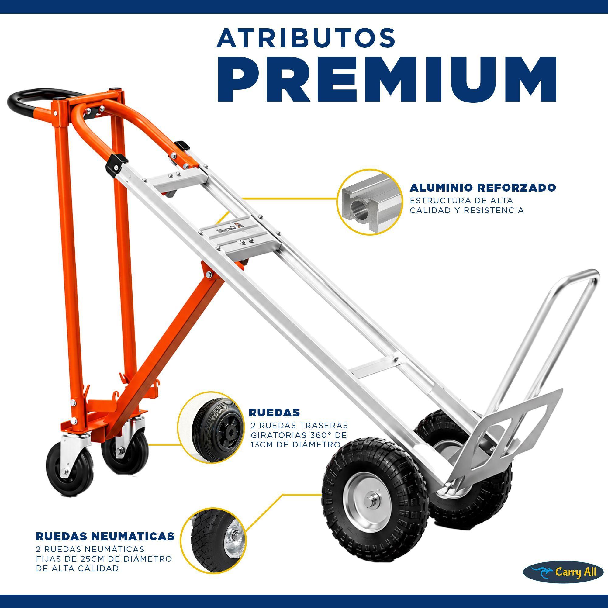 Carro De Carga Plegable 4 En 1 Titan 350 Kilos Plus Carry All Tipo Yegua O Plataforma-2