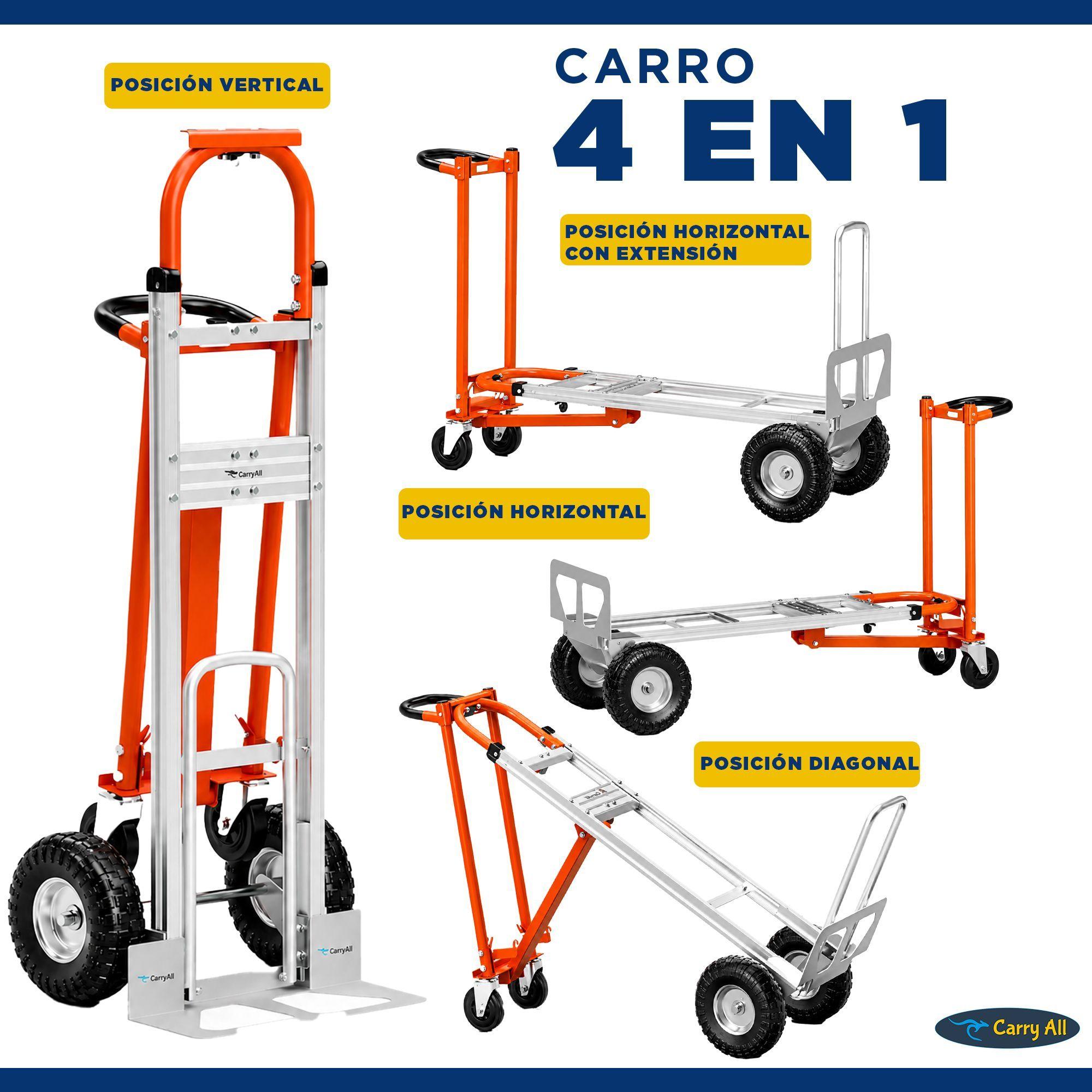 Carro De Carga Plegable 4 En 1 Titan 350 Kilos Plus Carry All Tipo Yegua O Plataforma-3