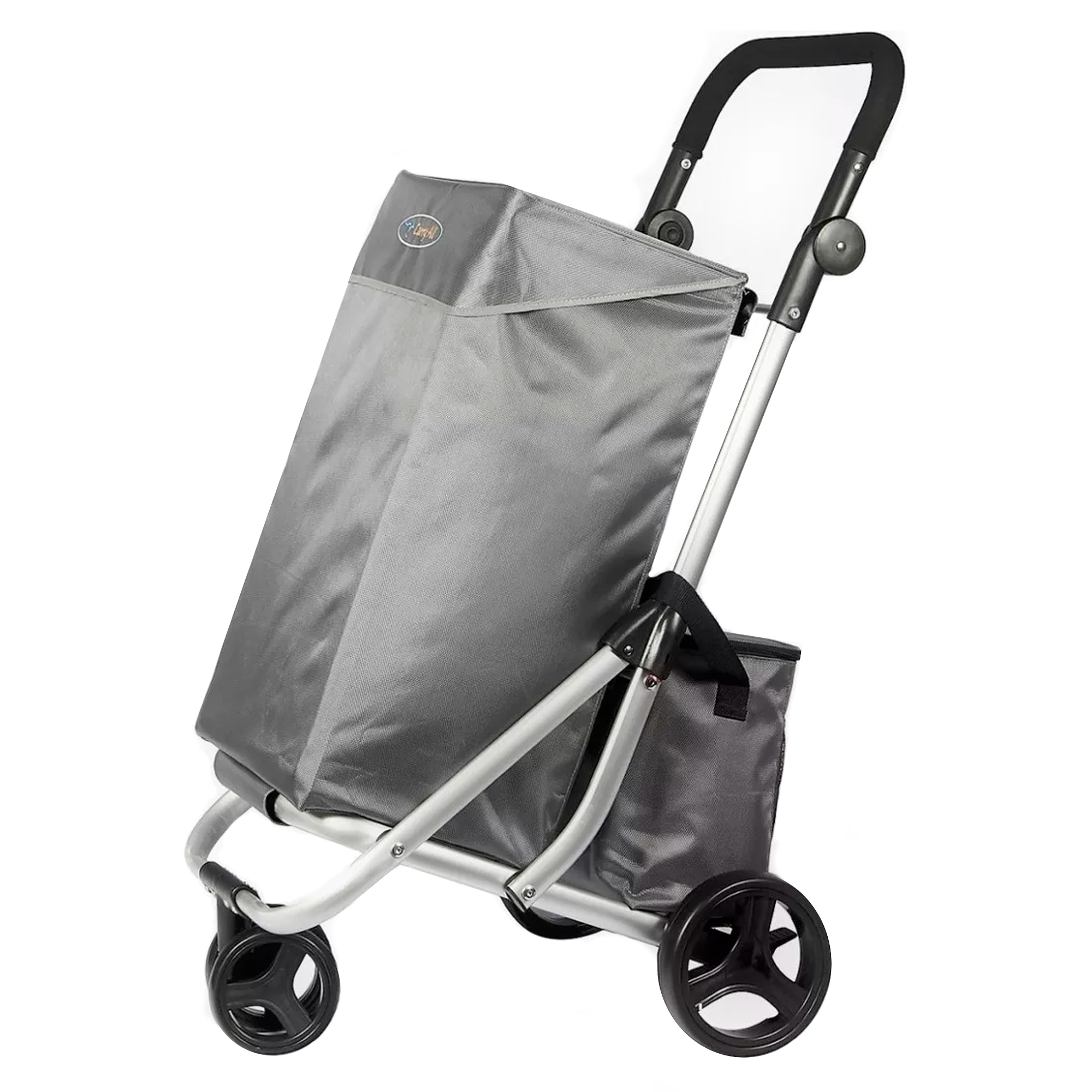 Carrito Compras Plegable Premium Supermercado Feria Cooler Color Gris-1