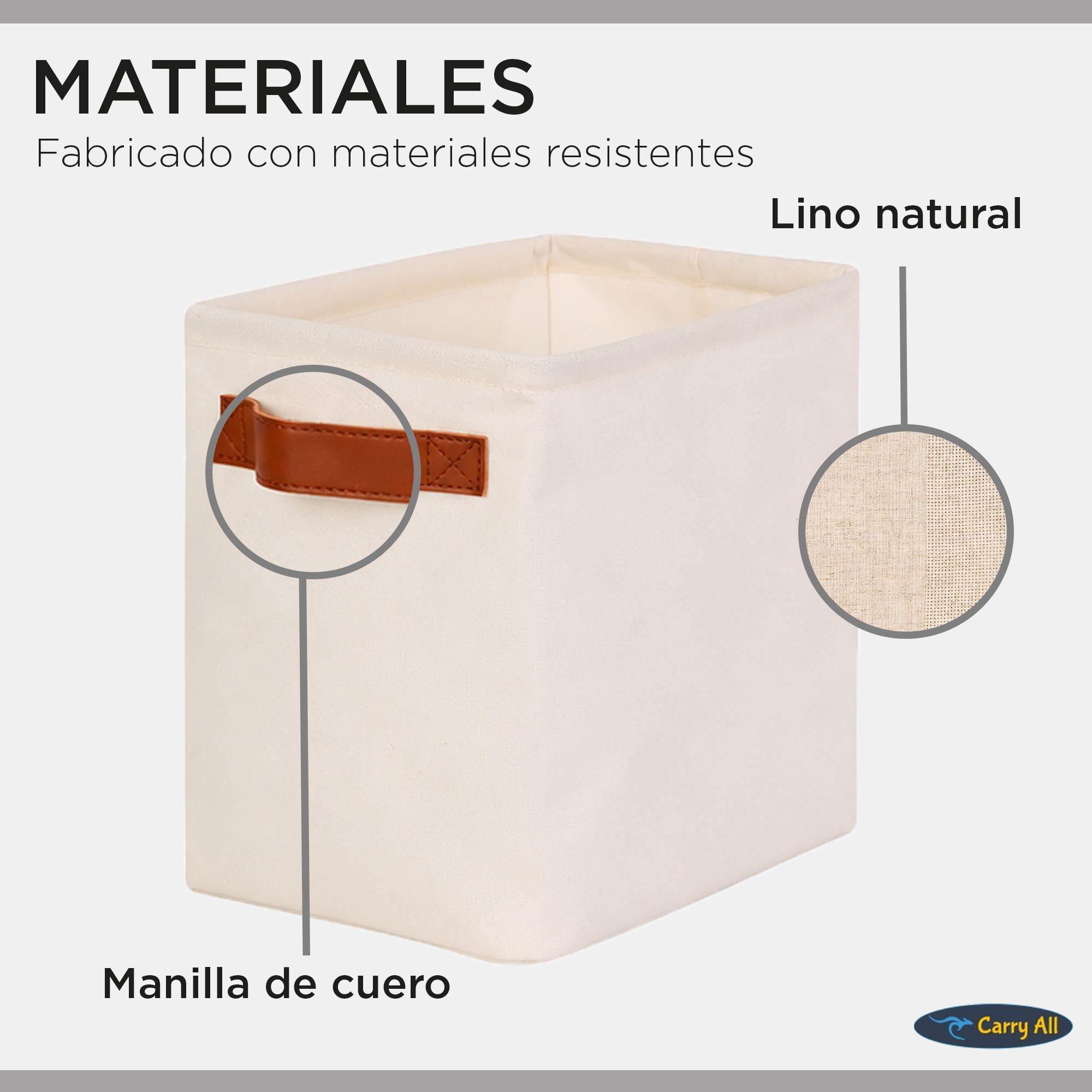 Pack 4 Cestas Organizadoras Plegables Carry All De Lino S-5