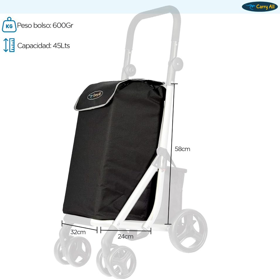 Carrito de Compras Premium Plegable Feria Gympie 55 Litros Bolso Cooler-4