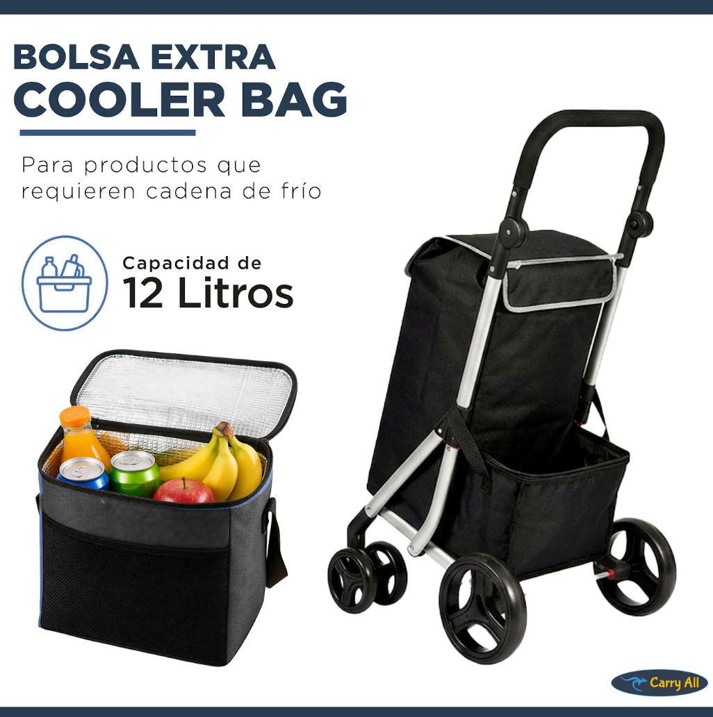 Carrito de Compras Premium Plegable Feria Gympie 55 Litros Bolso Cooler-3