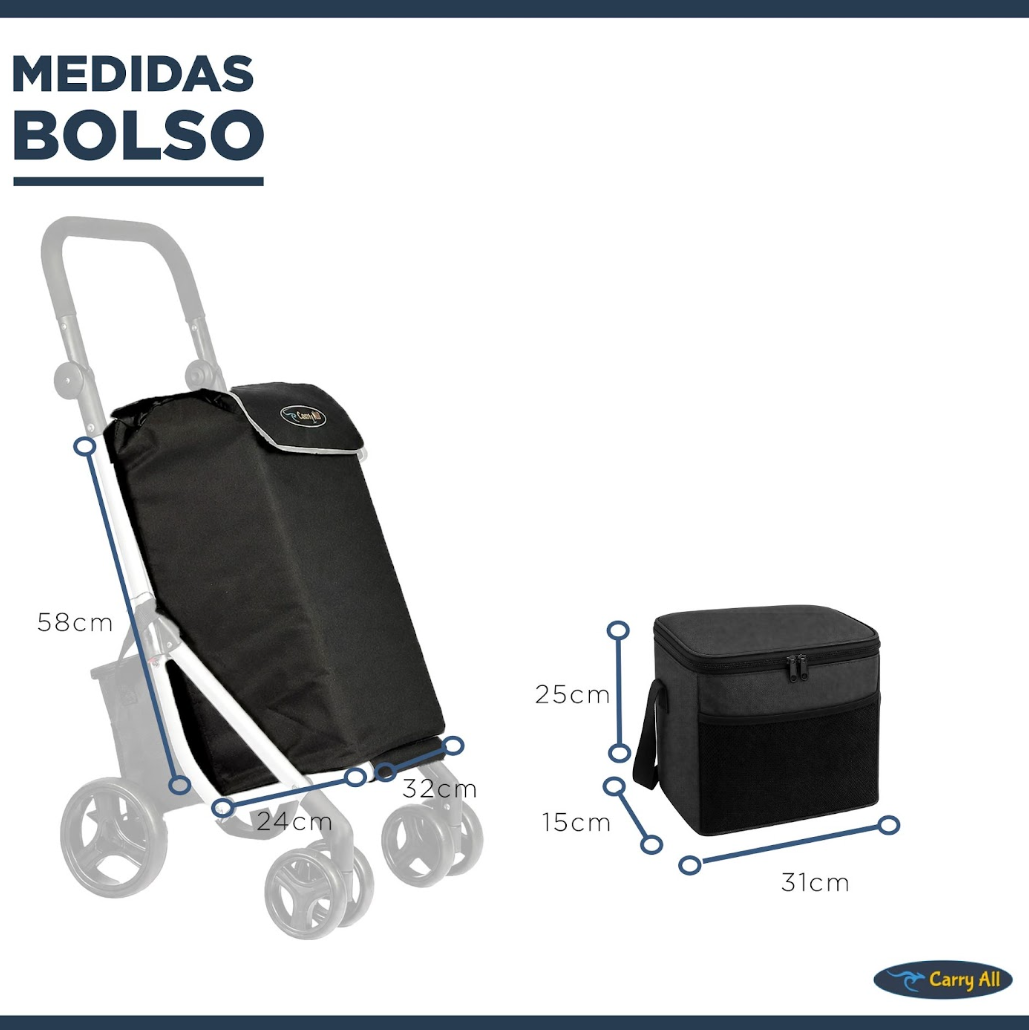Carrito de Compras Premium Plegable Feria Gympie 55 Litros Bolso Cooler-4
