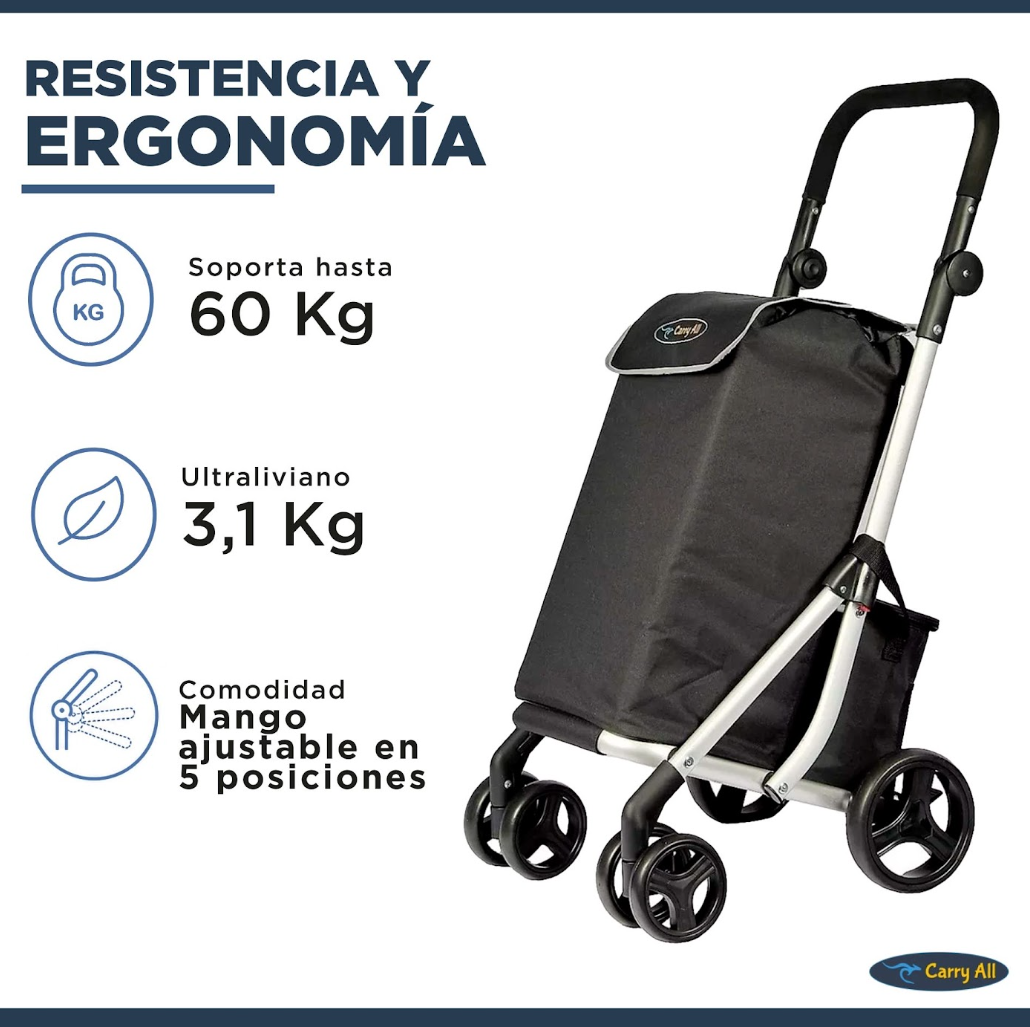 Carrito de Compras Premium Plegable Feria Gympie 55 Litros Bolso Cooler-6