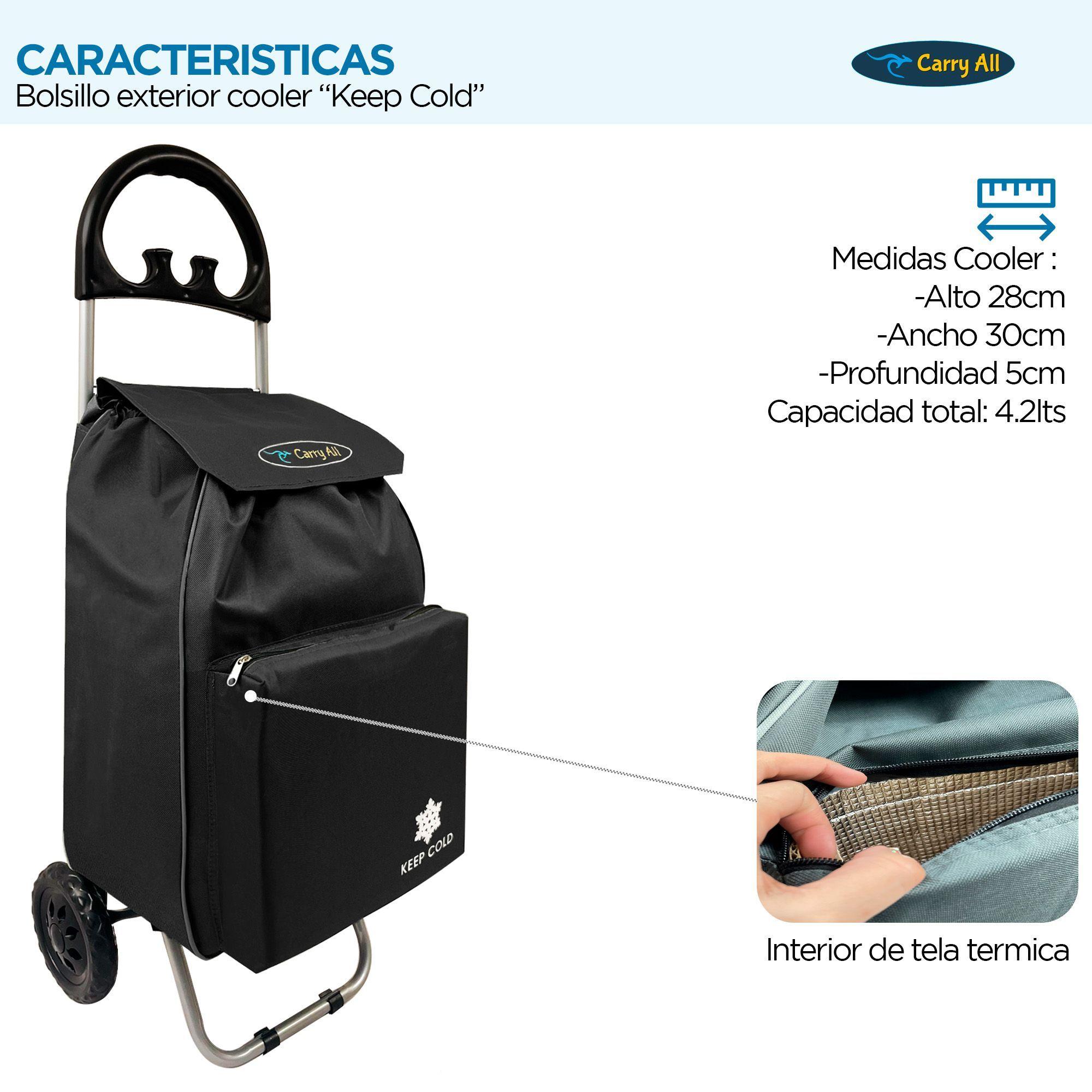 Carrito De Compras Plegable Carry All Glasgow 47 Litros Negro-6