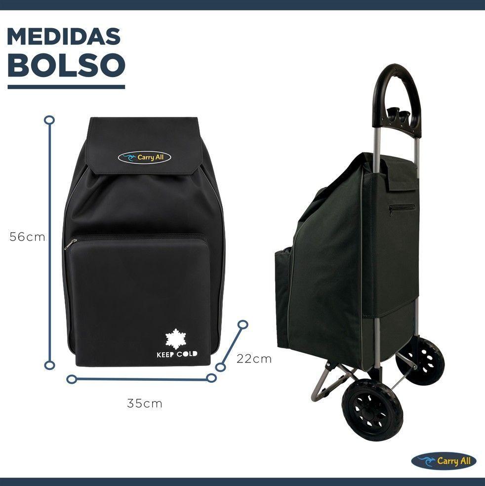 Carrito De Compras Plegable Carry All Glasgow 47 Litros Negro-3