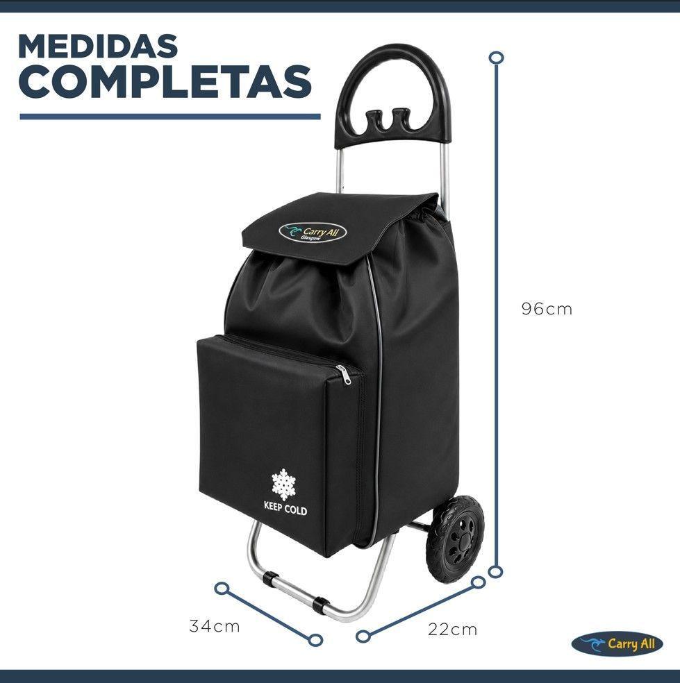 Carrito De Compras Plegable Carry All Glasgow 47 Litros Negro-6